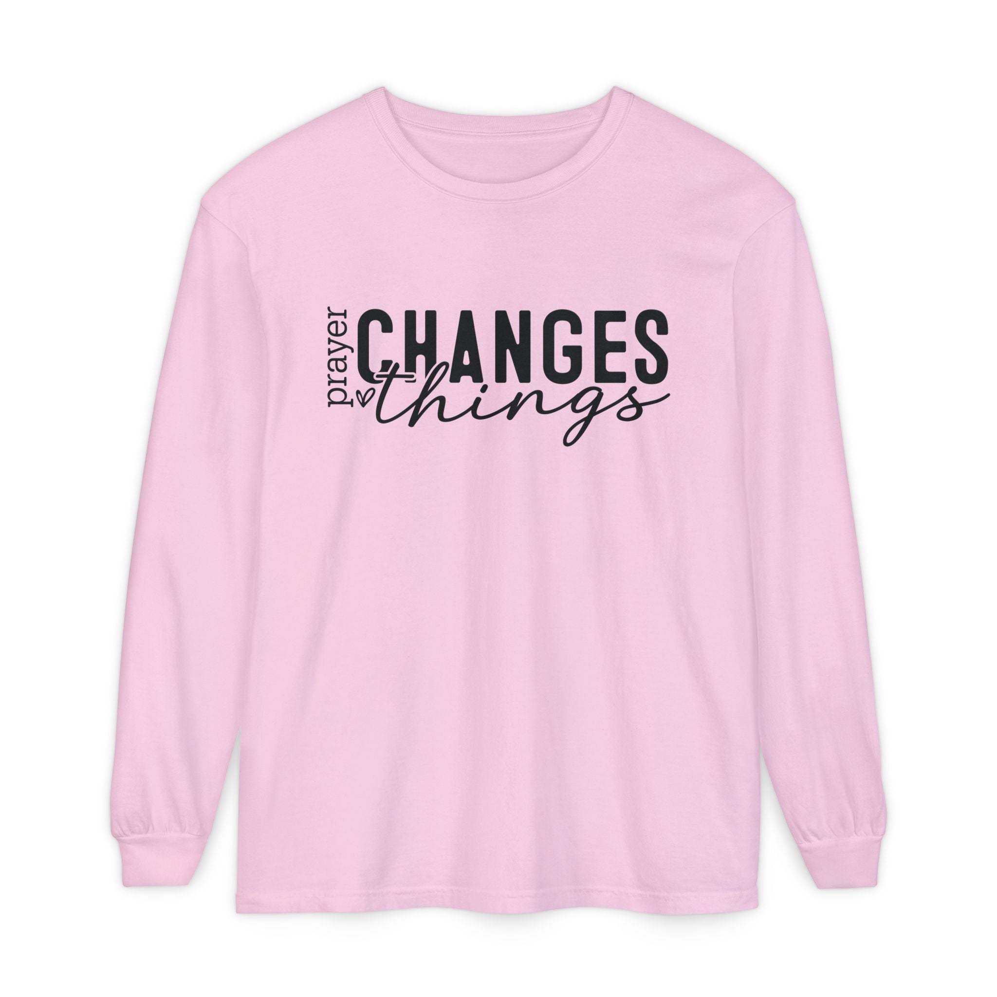 Faith Based Women's Long Sleeve - Prayer Changes Things | Long - sleeve by atgodanddesigns