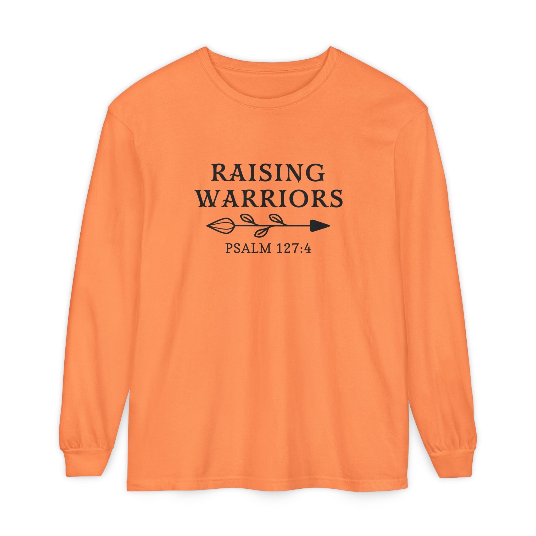 Faith Based Women's Long Sleeve - Raising Warriors | Long - sleeve by atgodanddesigns