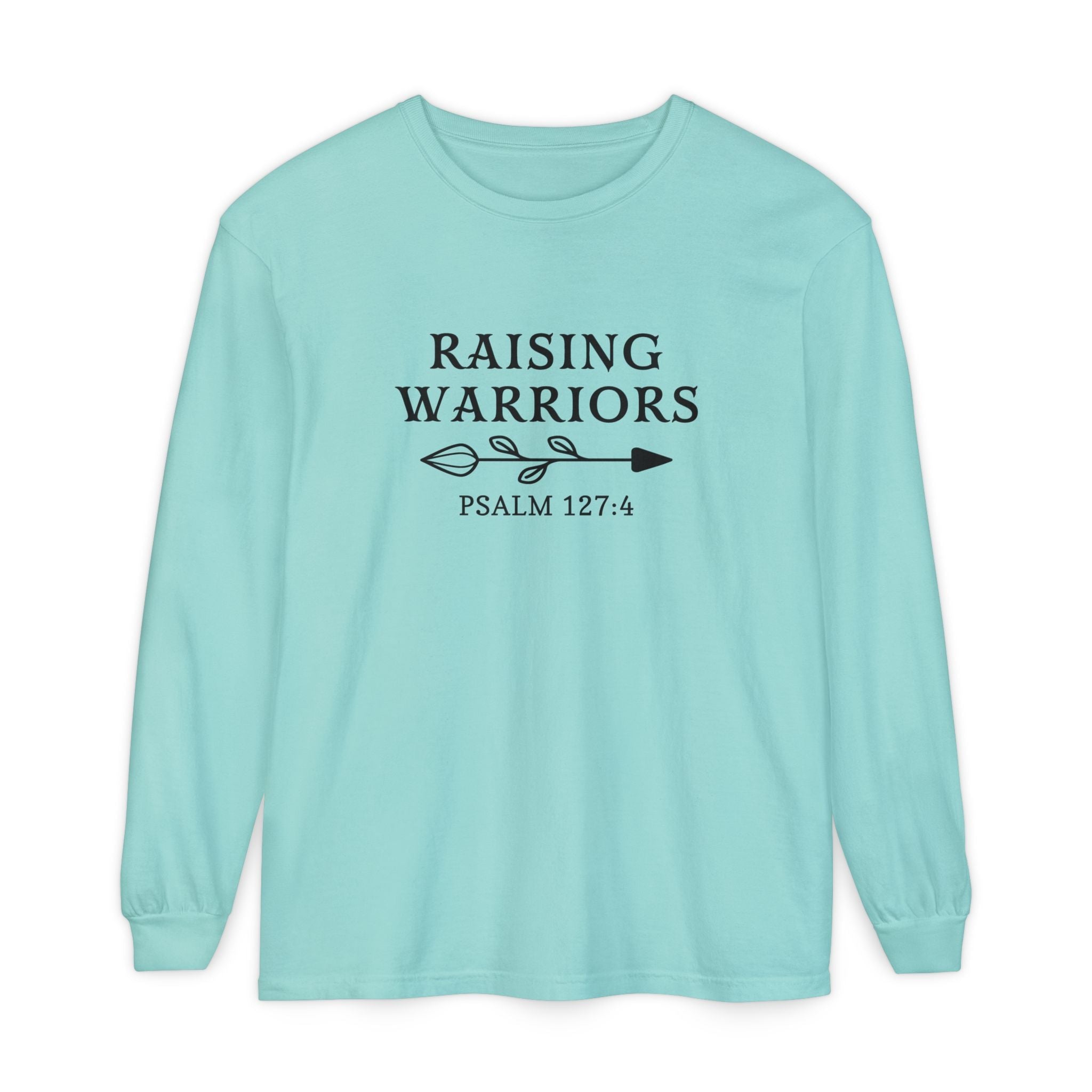 Faith Based Women's Long Sleeve - Raising Warriors | Long - sleeve by atgodanddesigns