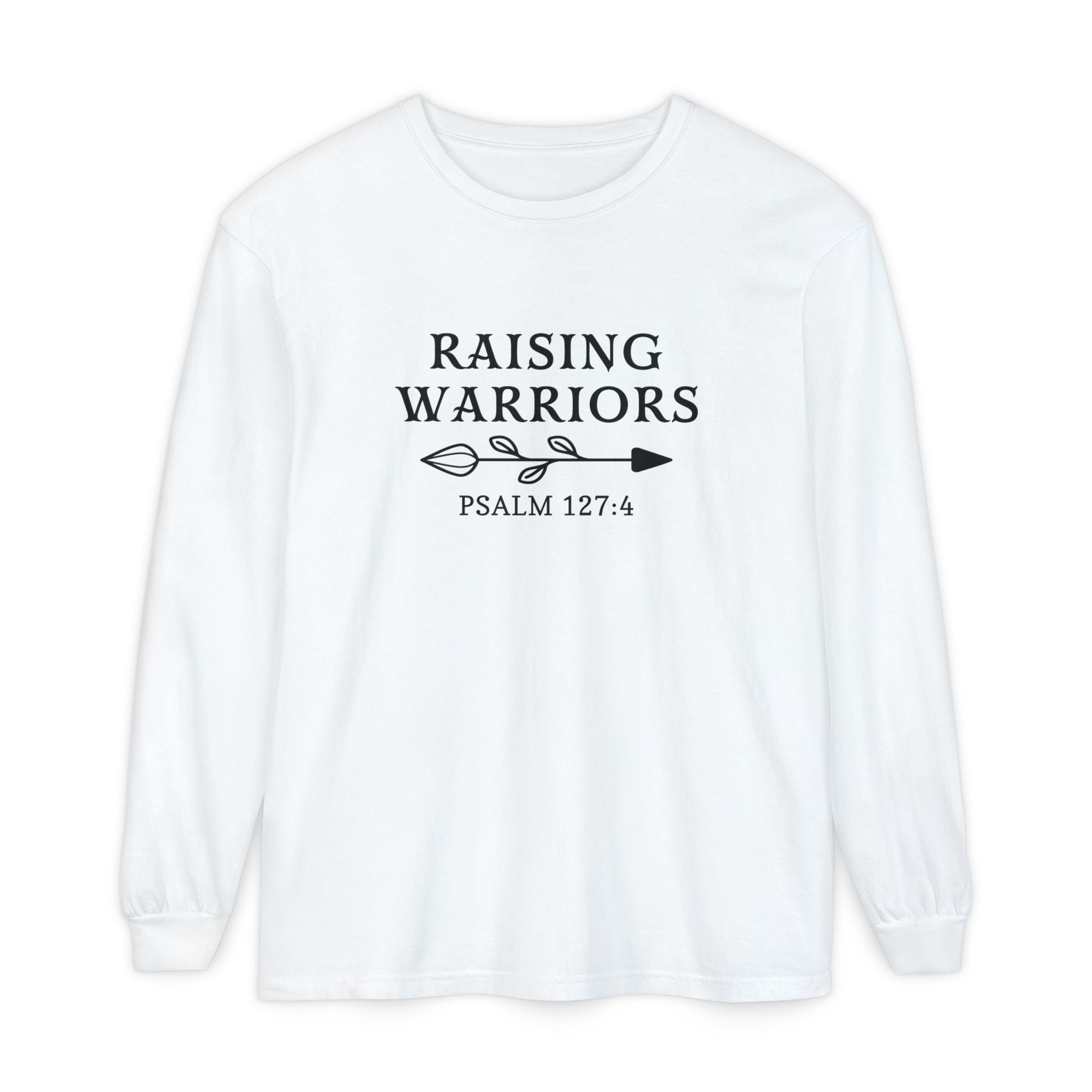 Faith Based Women's Long Sleeve - Raising Warriors | Long - sleeve by atgodanddesigns