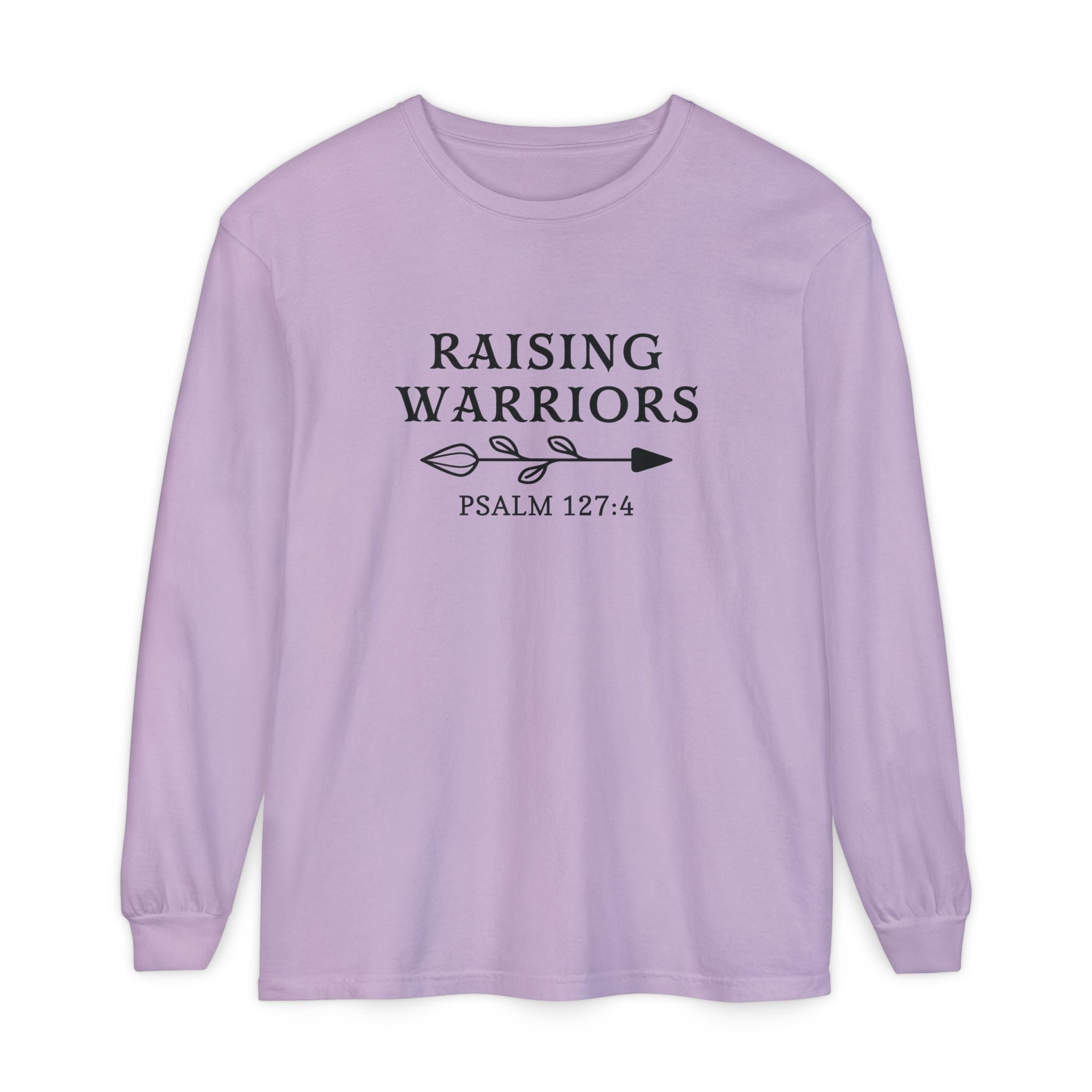 Faith Based Women's Long Sleeve - Raising Warriors | Long - sleeve by atgodanddesigns
