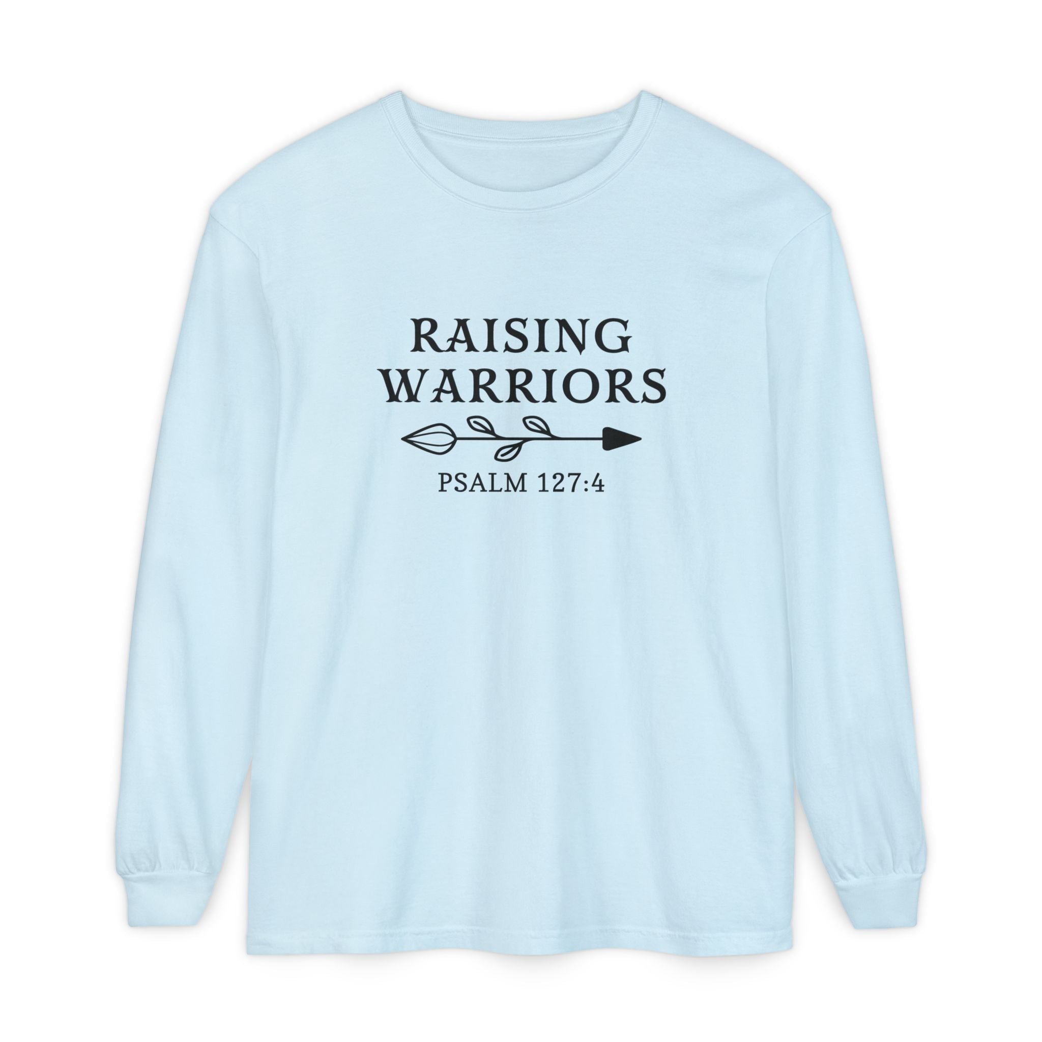 Faith Based Women's Long Sleeve - Raising Warriors | Long - sleeve by atgodanddesigns