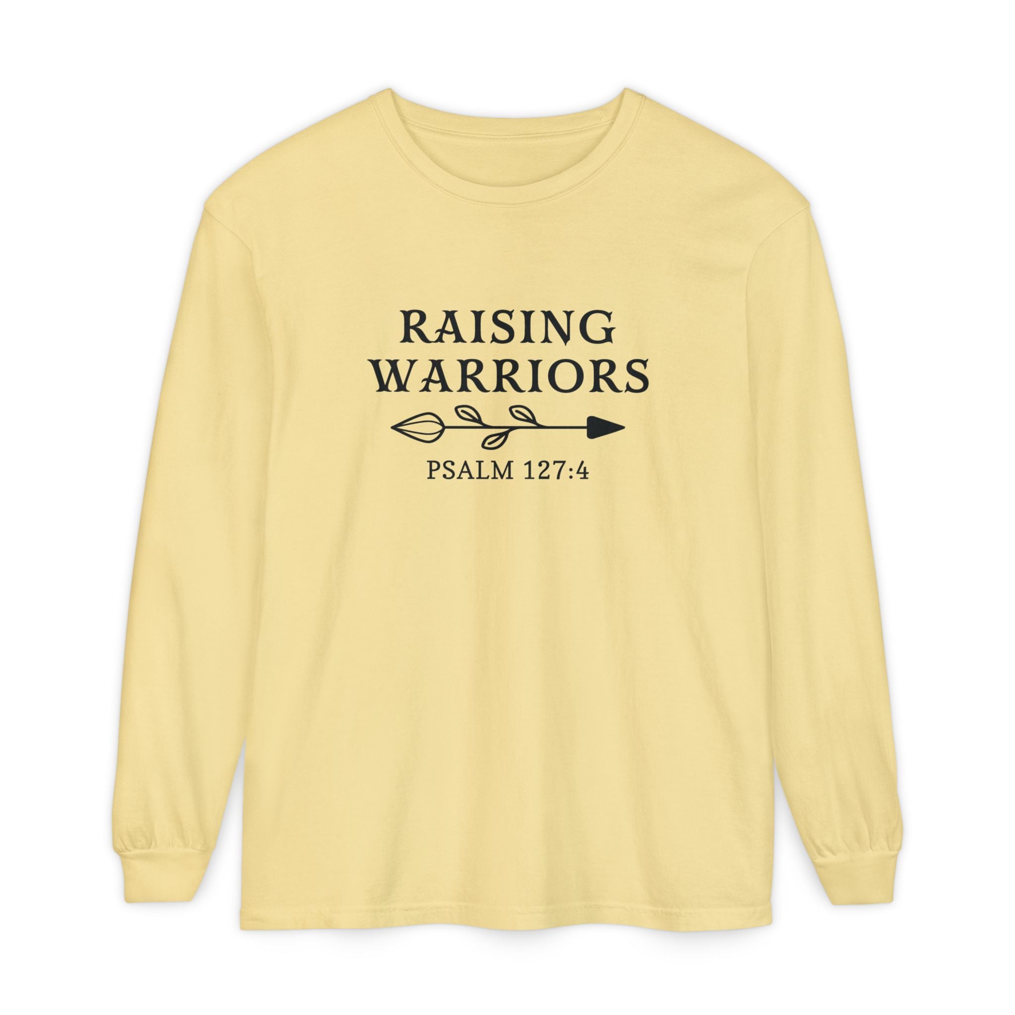 Faith Based Women's Long Sleeve - Raising Warriors | Long - sleeve by atgodanddesigns
