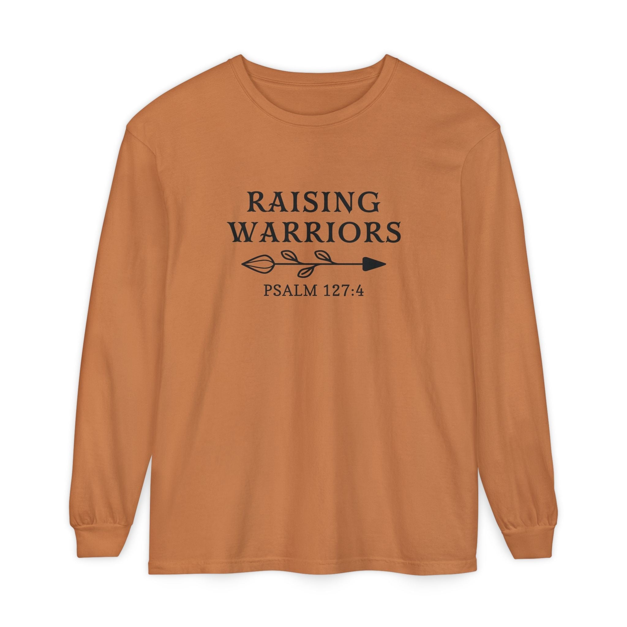 Faith Based Women's Long Sleeve - Raising Warriors | Long - sleeve by atgodanddesigns