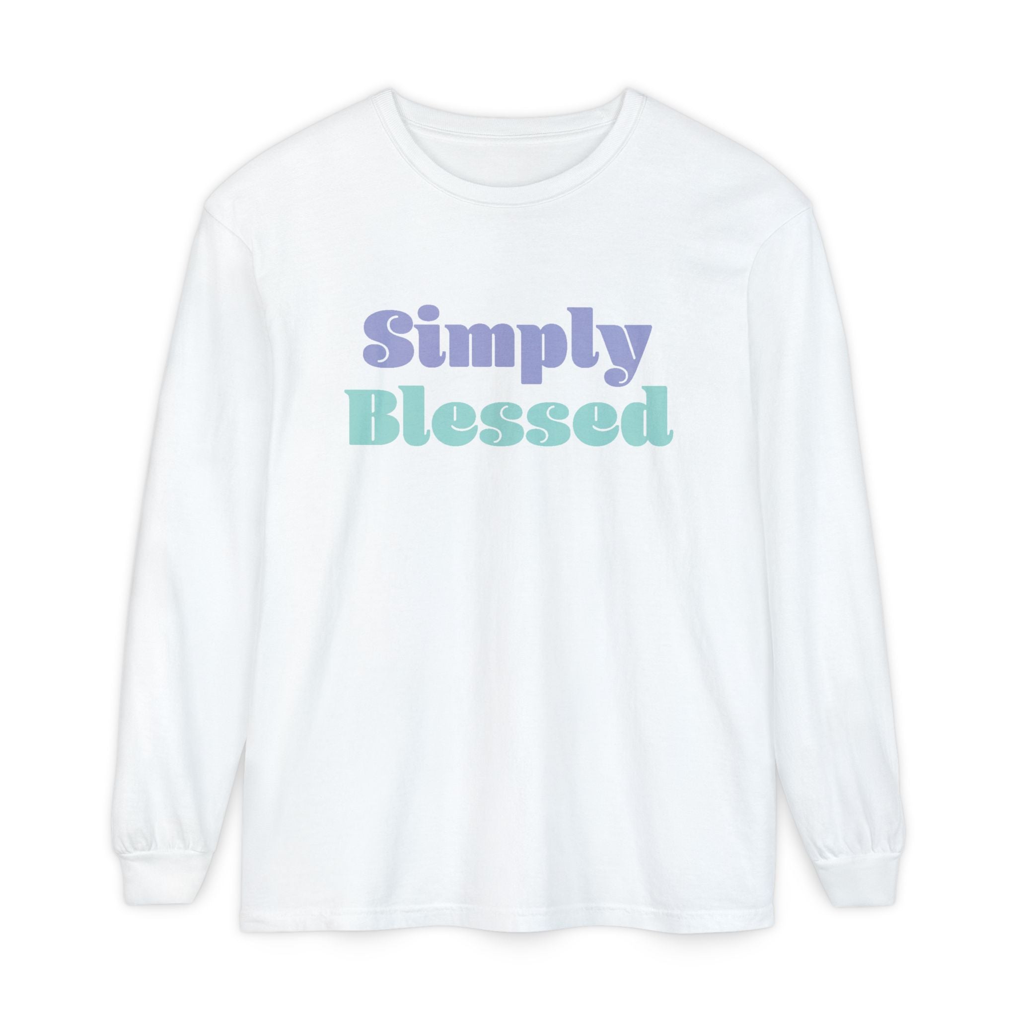 Faith Based Women's Long Sleeve - Simply Blessed | Long - sleeve by atgodanddesigns
