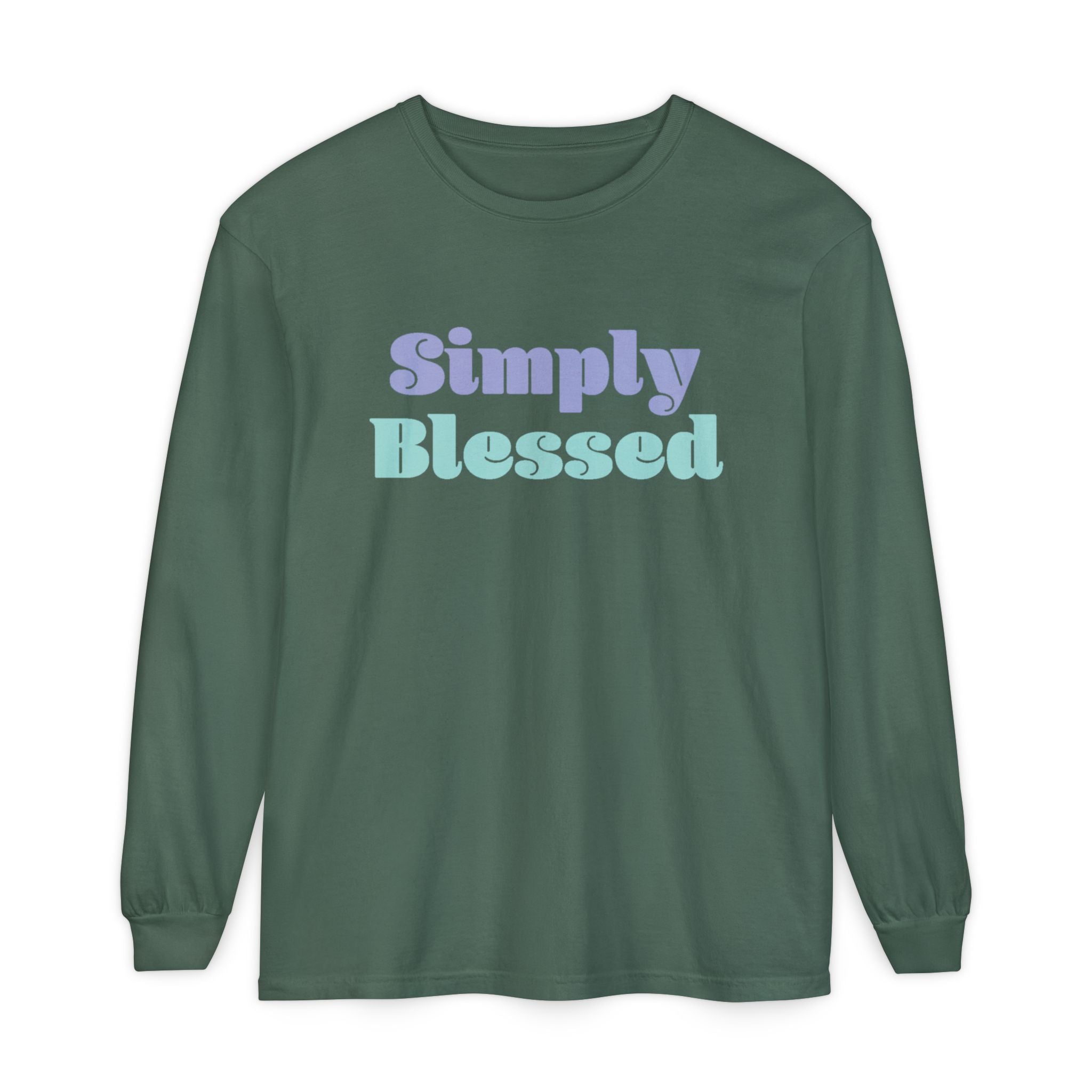 Faith Based Women's Long Sleeve - Simply Blessed | Long - sleeve by atgodanddesigns