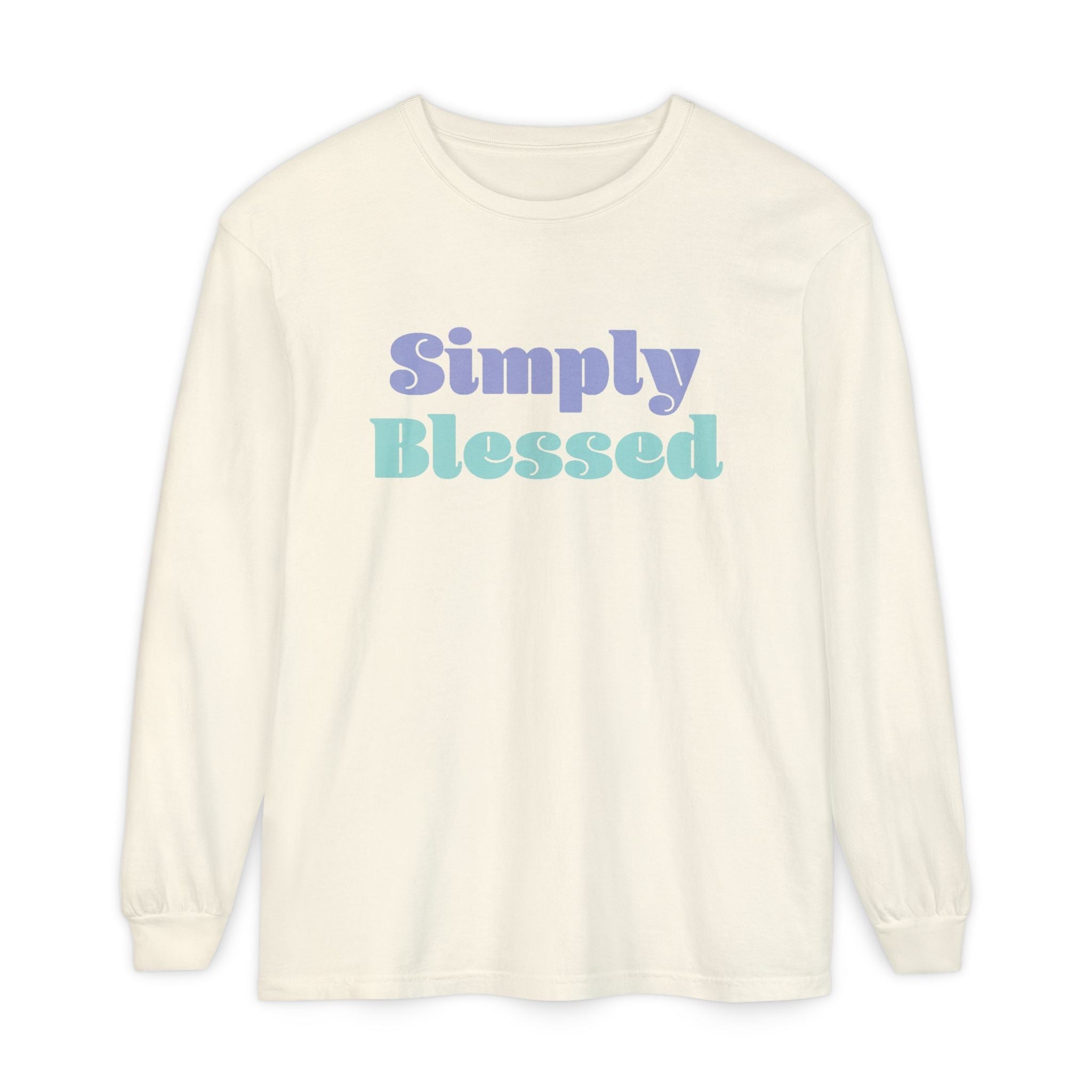 Faith Based Women's Long Sleeve - Simply Blessed | Long - sleeve by atgodanddesigns