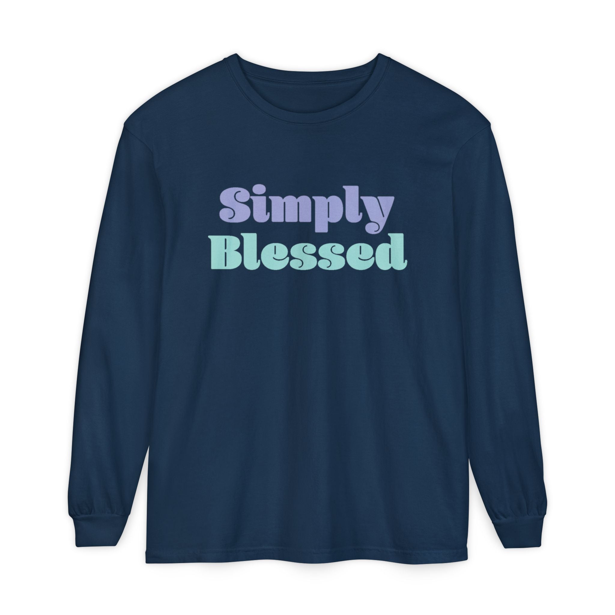 Faith Based Women's Long Sleeve - Simply Blessed | Long - sleeve by atgodanddesigns