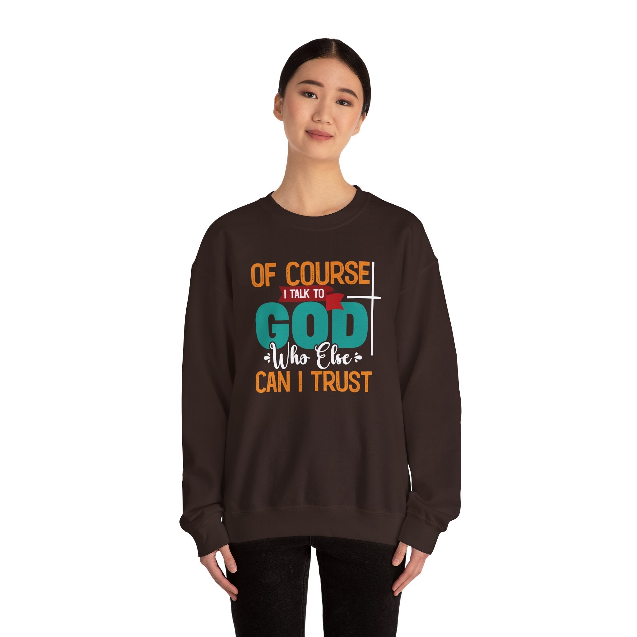 Faith Based Women's Long Sleeve Sweater - Of Course I Talk To God | Sweatshirt by atgodanddesigns
