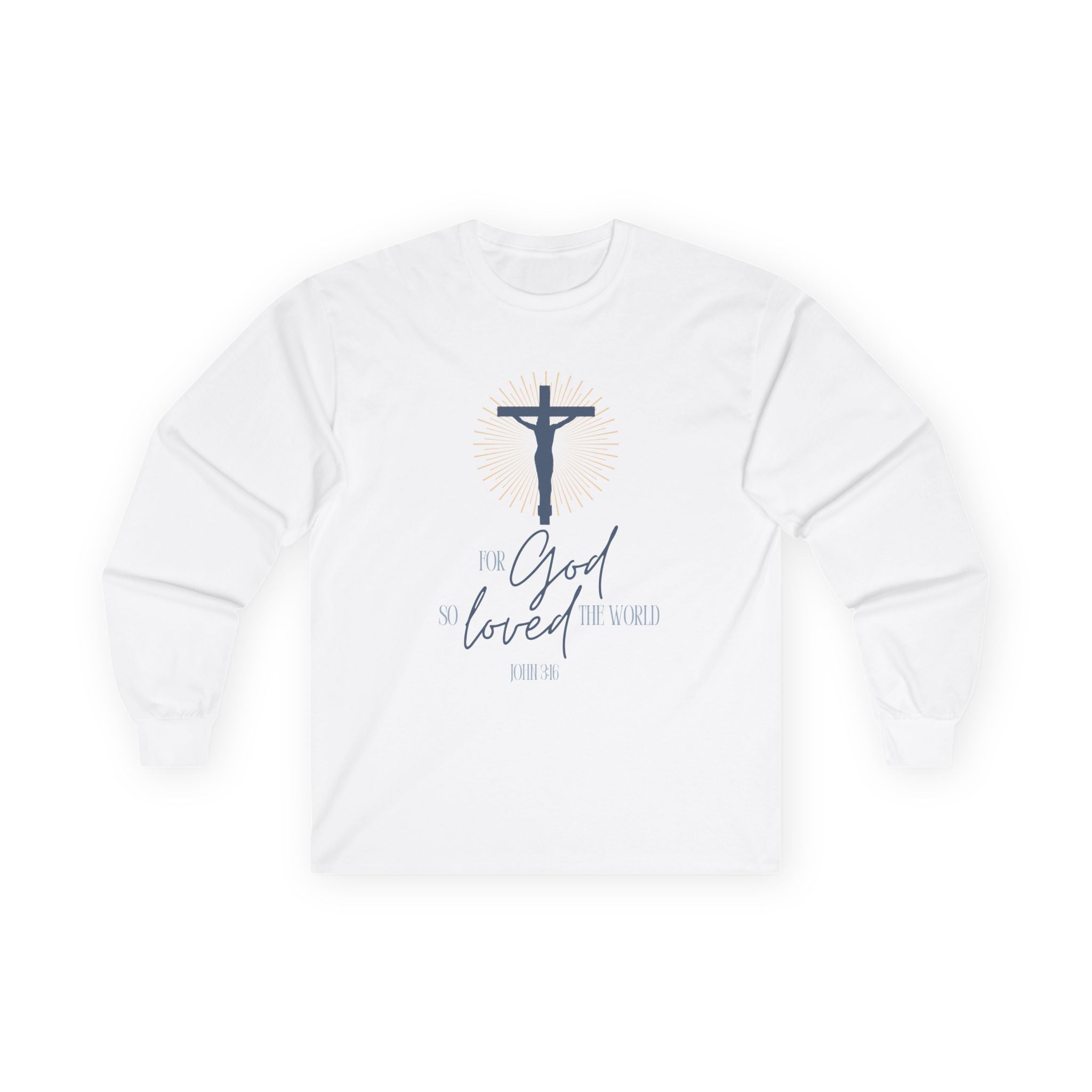 Faith Based Women's Long Sleeve T-Shirt - For God So Loved The World | Long - sleeve by atgodanddesigns