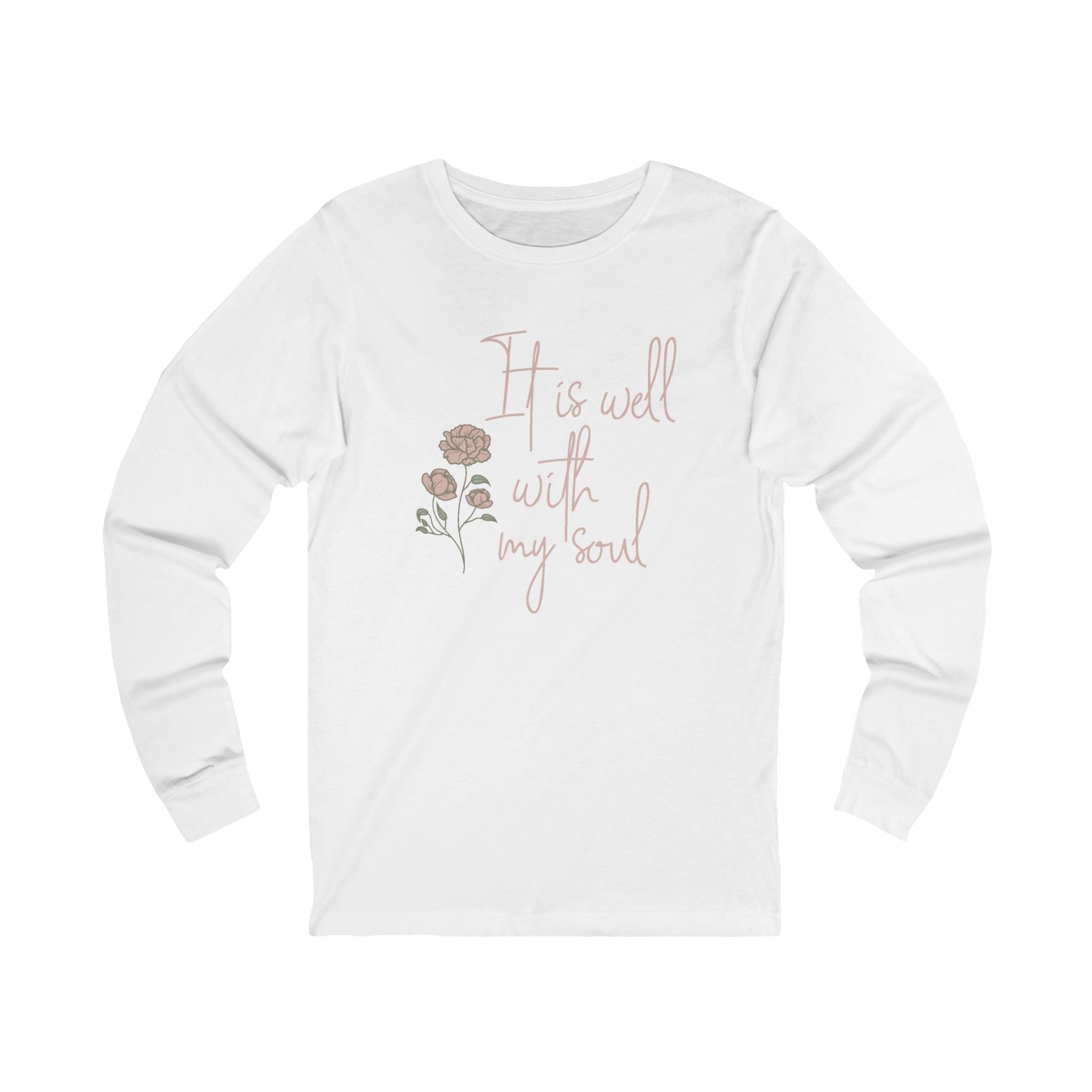 Faith Based Women's Long Sleeve T-Shirt - It Is Well With My Soul | Long - sleeve by atgodanddesigns