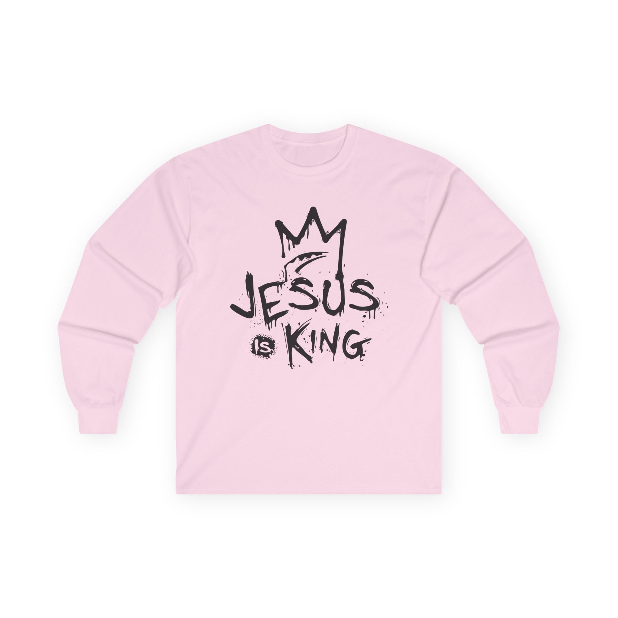 Faith Based Women's Long Sleeve T-Shirt - Jesus is King | Long - sleeve by atgodanddesigns