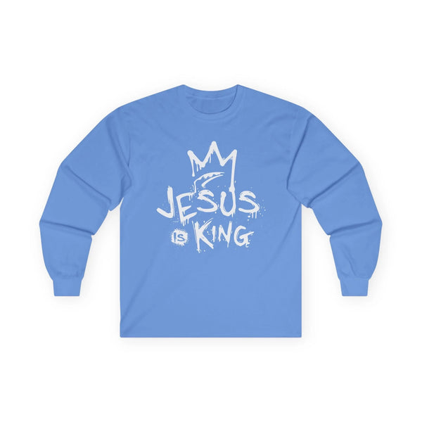 Faith Based Women's Long Sleeve T-Shirt - Jesus is King | Long - sleeve by atgodanddesigns