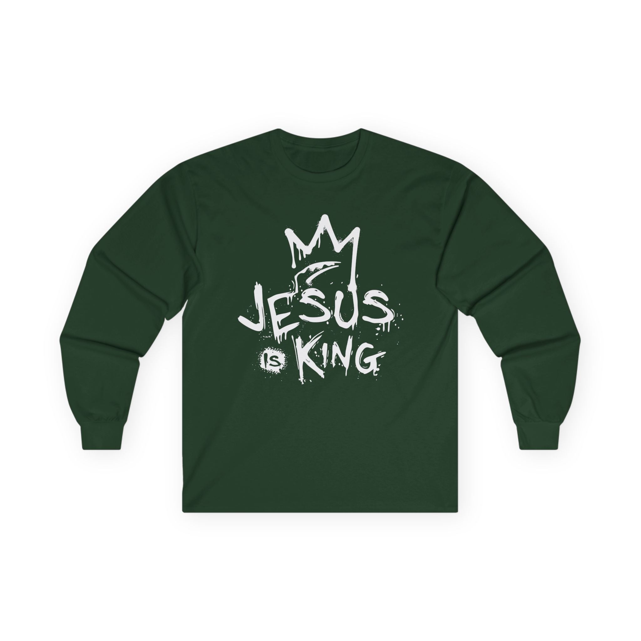 Faith Based Women's Long Sleeve T-Shirt - Jesus is King | Long - sleeve by atgodanddesigns