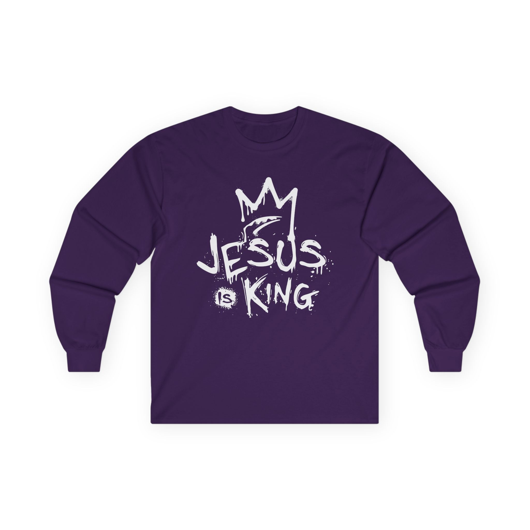 Faith Based Women's Long Sleeve T-Shirt - Jesus is King | Long - sleeve by atgodanddesigns