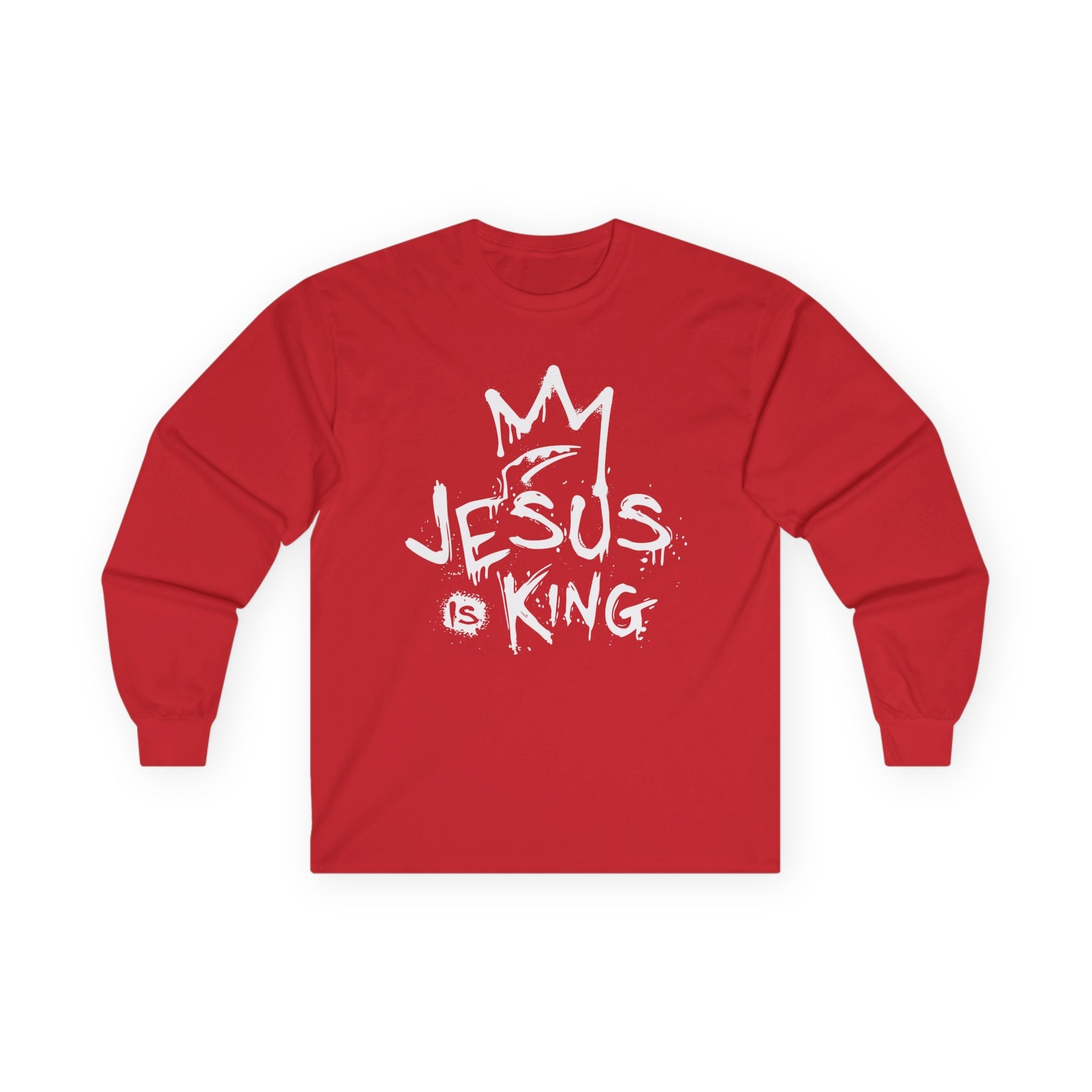 Faith Based Women's Long Sleeve T-Shirt - Jesus is King | Long - sleeve by atgodanddesigns