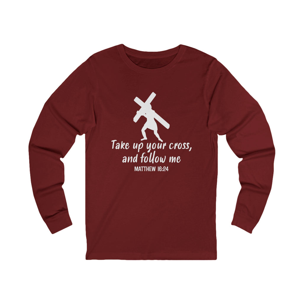 Faith Based Women's Long Sleeve T-Shirt - Take Up Your Cross | Long - sleeve by atgodanddesigns