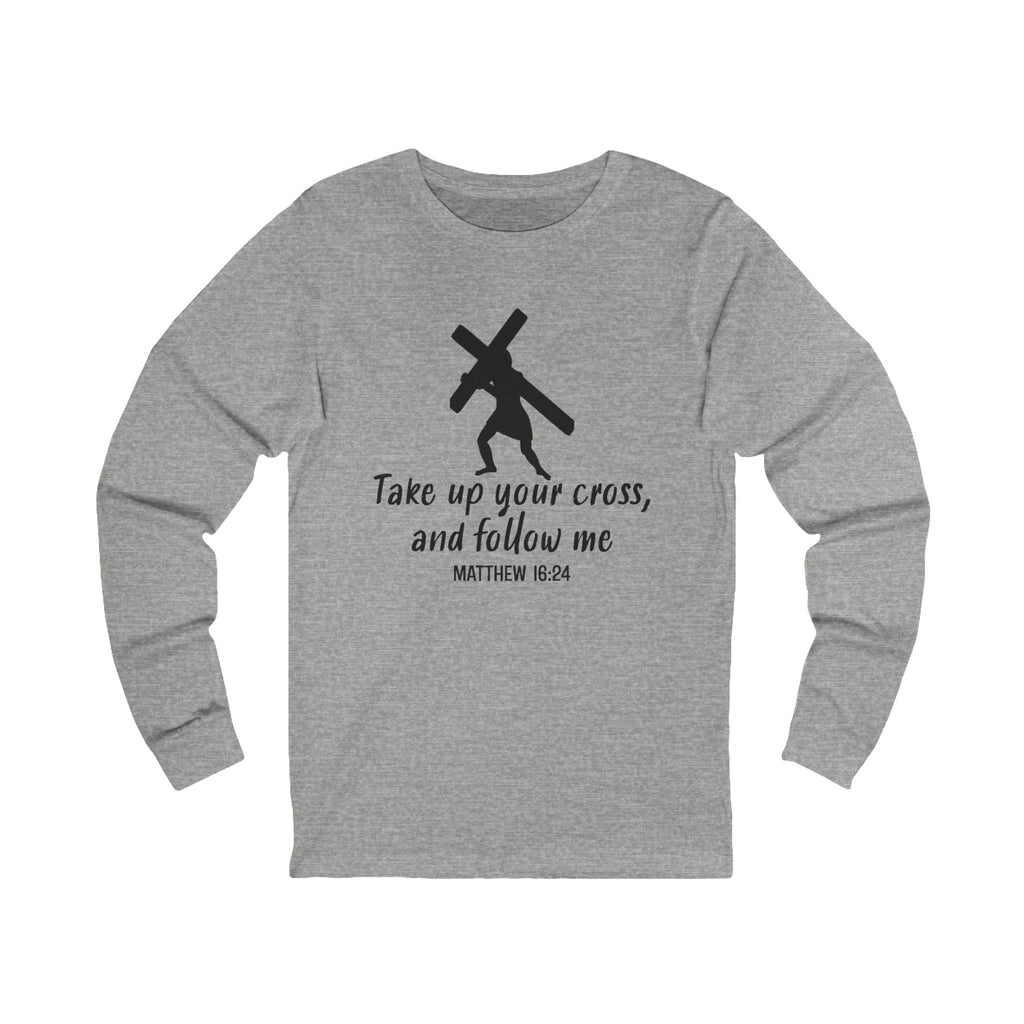 Faith Based Women's Long Sleeve T-Shirt - Take Up Your Cross | Long - sleeve by atgodanddesigns