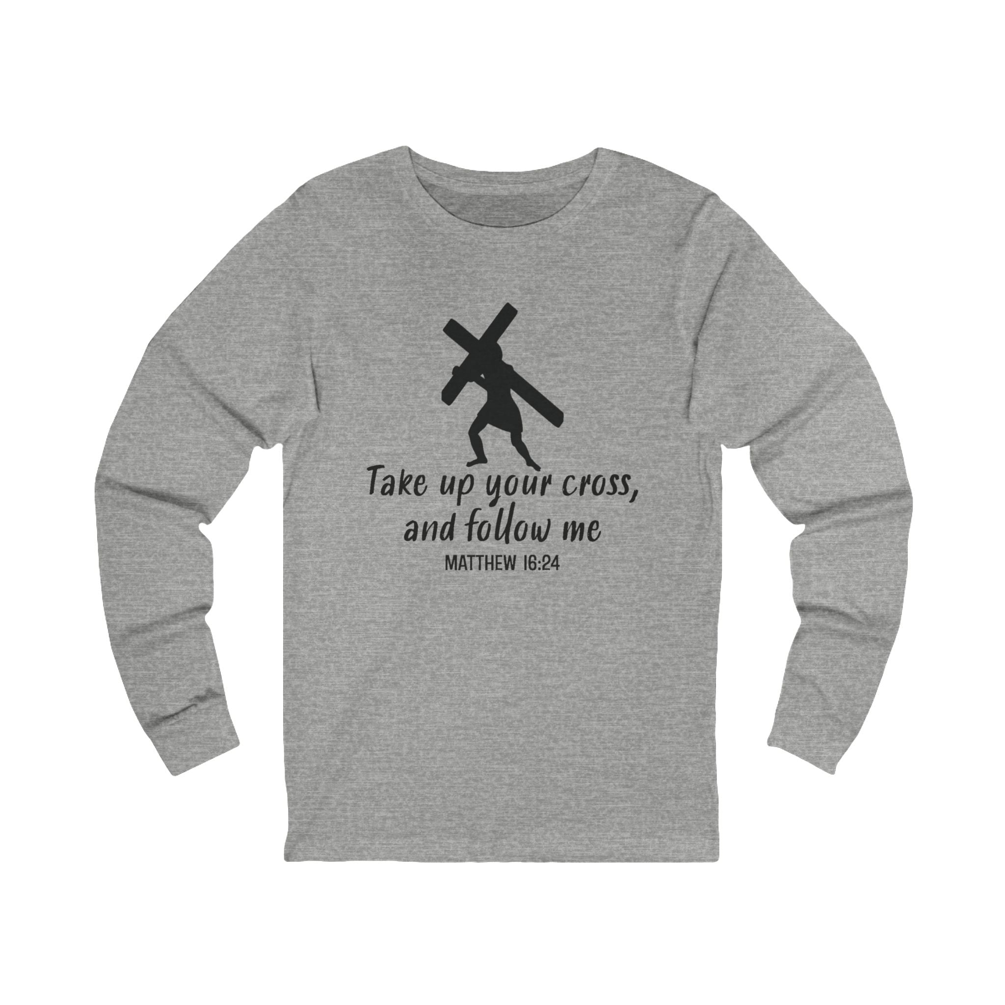 Faith Based Women's Long Sleeve T-Shirt - Take Up Your Cross | Long - sleeve by atgodanddesigns