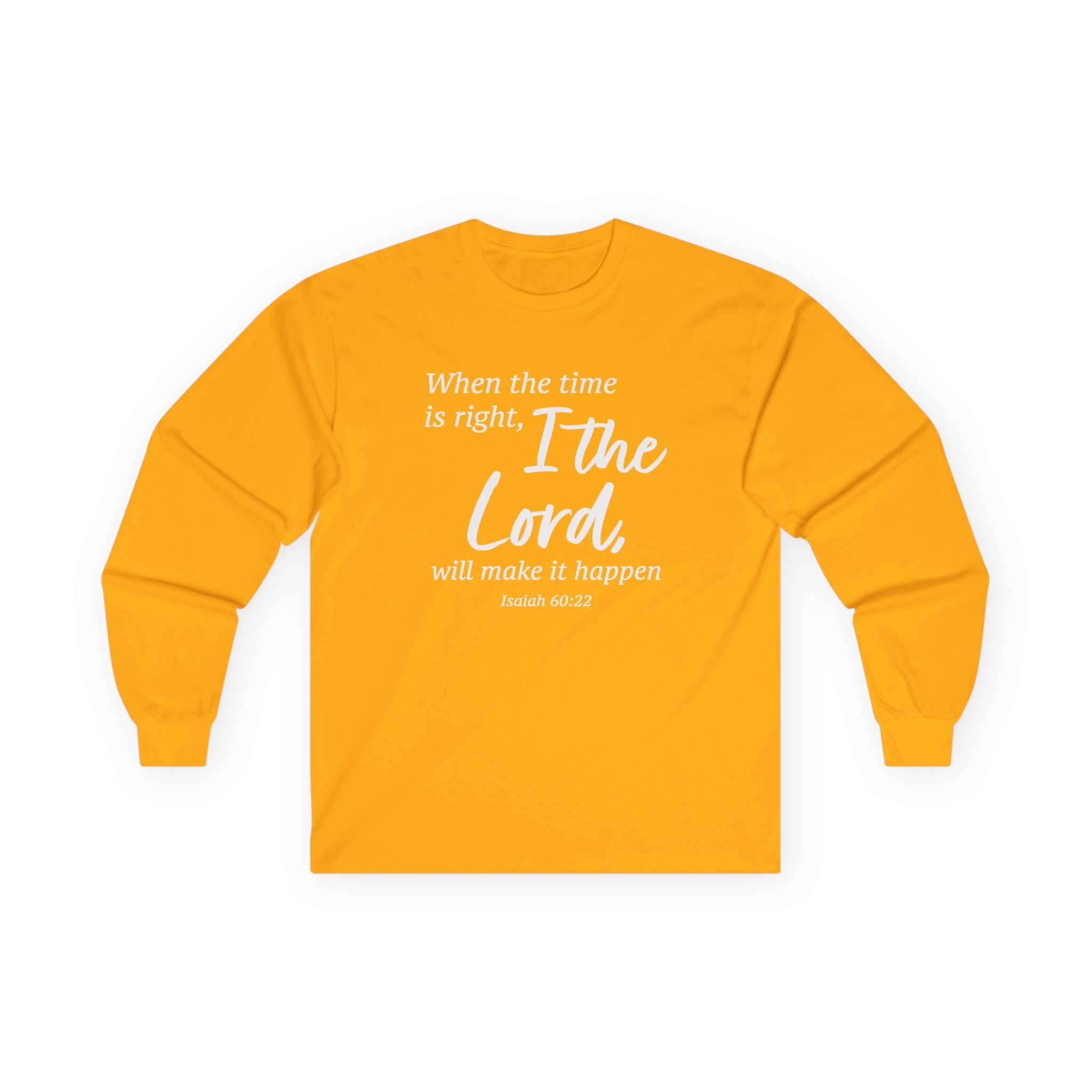 Faith Based Women's Long Sleeve T-Shirt - When The Time Is Right | Long - sleeve by atgodanddesigns