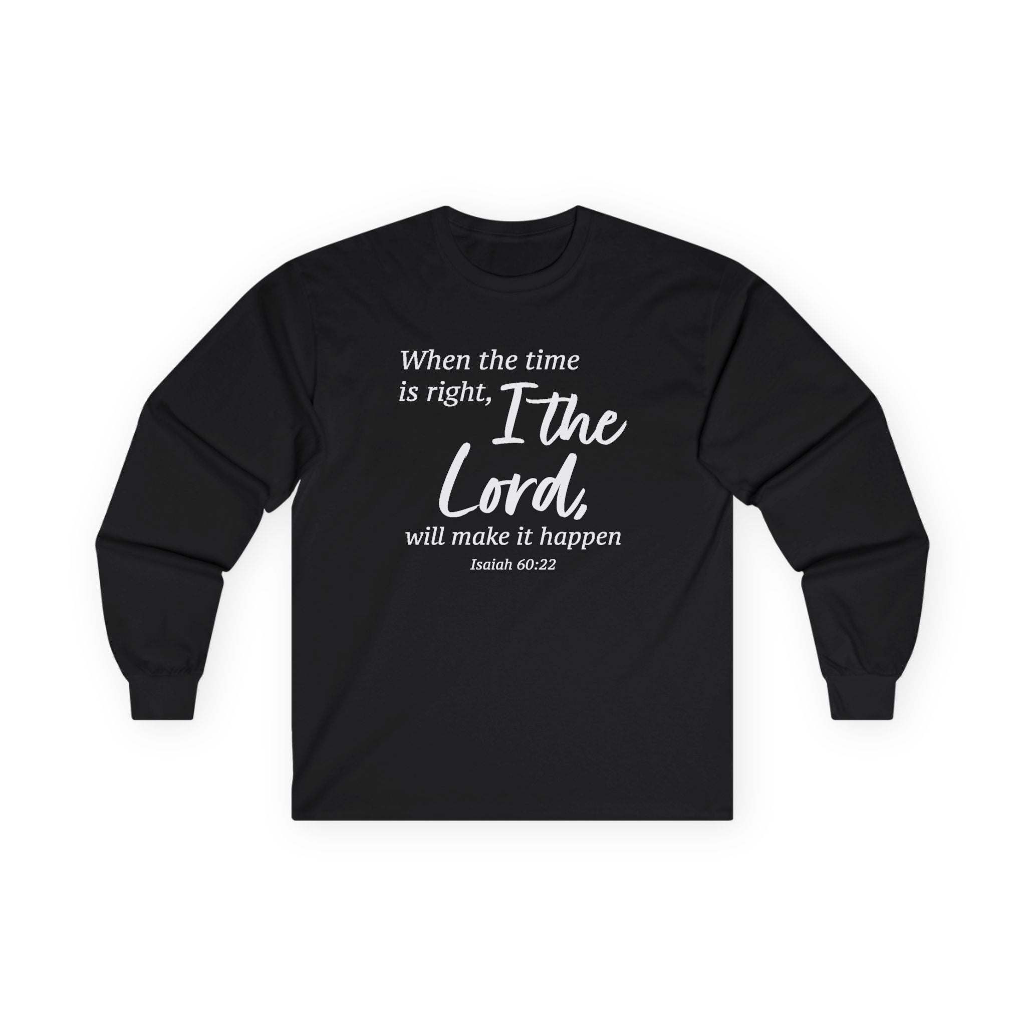 Faith Based Women's Long Sleeve T-Shirt - When The Time Is Right | Long - sleeve by atgodanddesigns