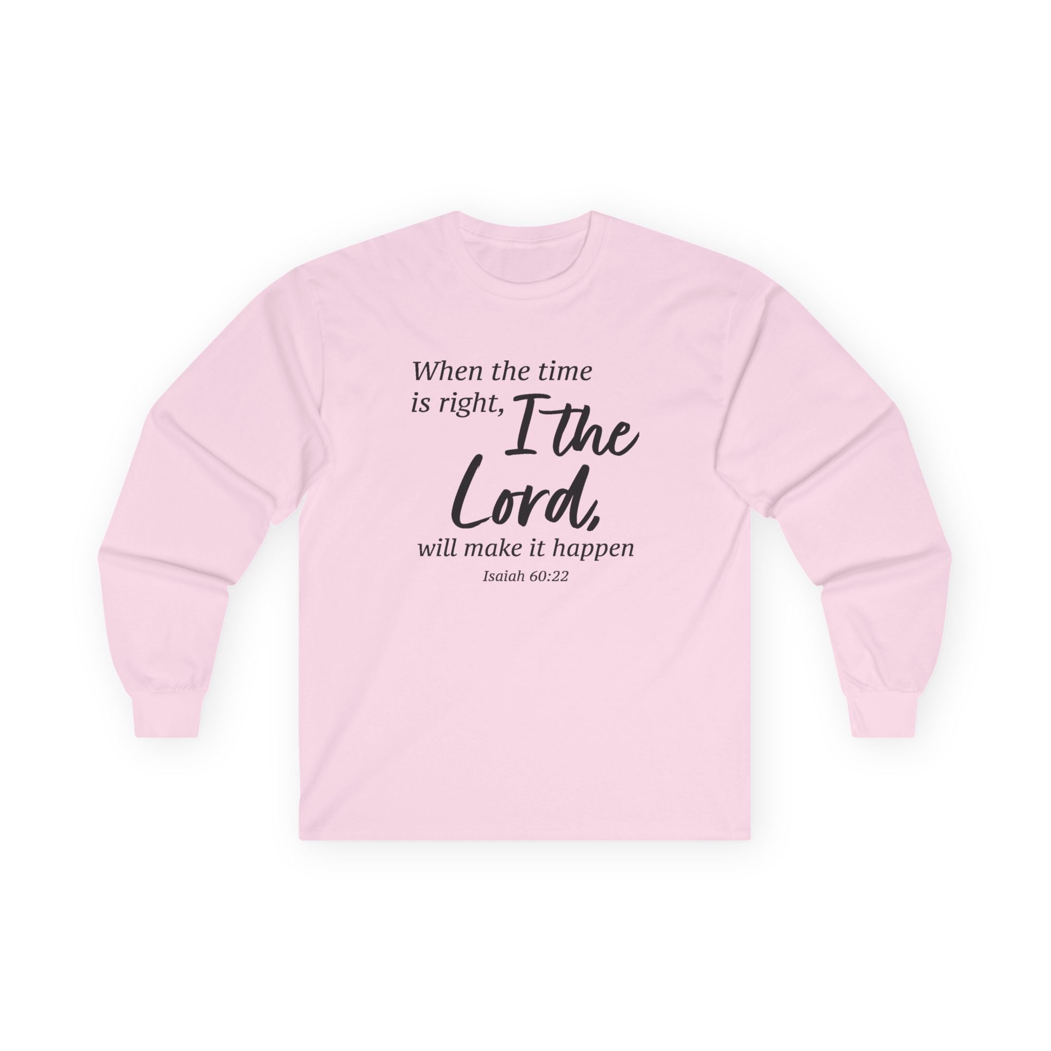 Faith Based Women's Long Sleeve T-Shirt - When The Time Is Right | Long - sleeve by atgodanddesigns