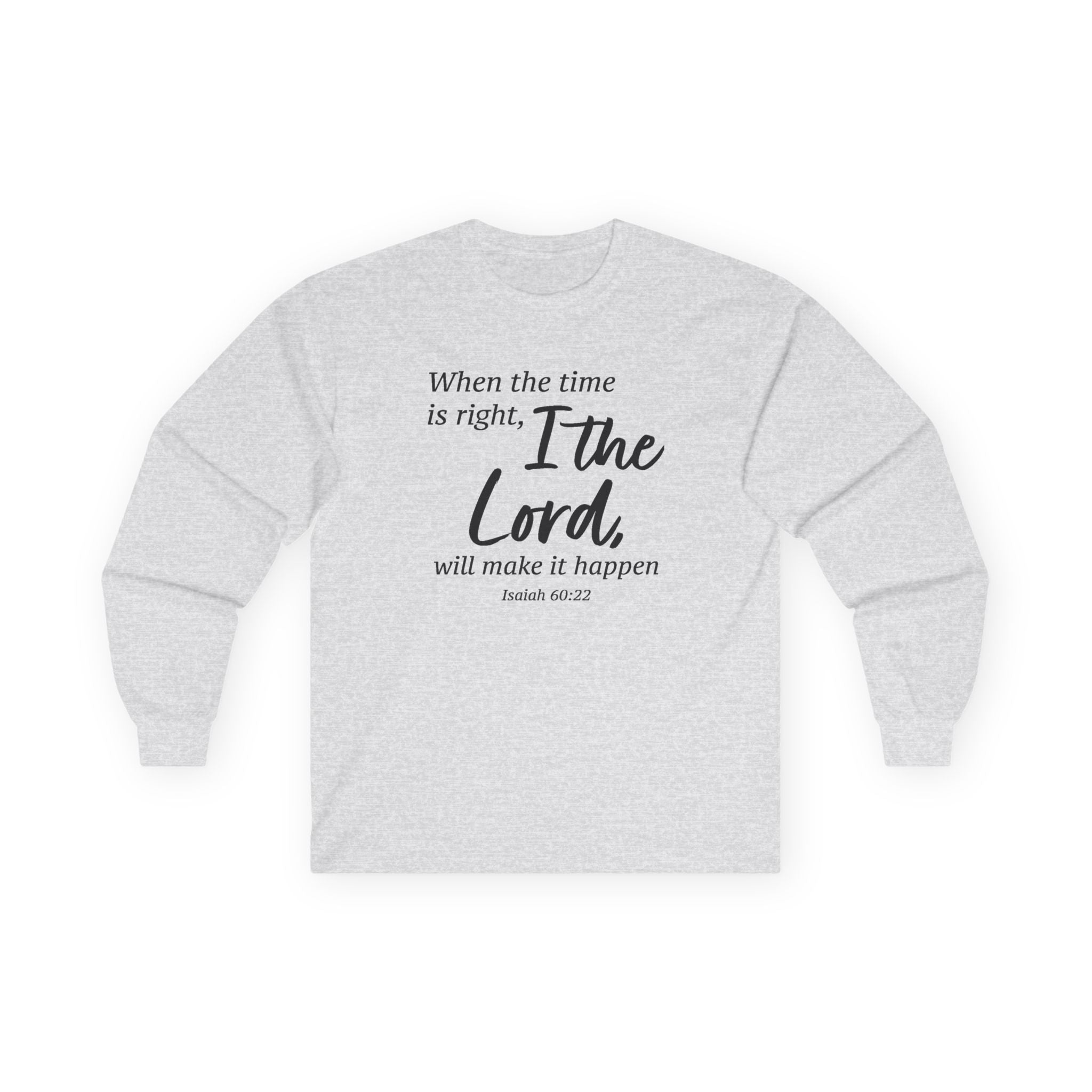 Faith Based Women's Long Sleeve T-Shirt - When The Time Is Right | Long - sleeve by atgodanddesigns