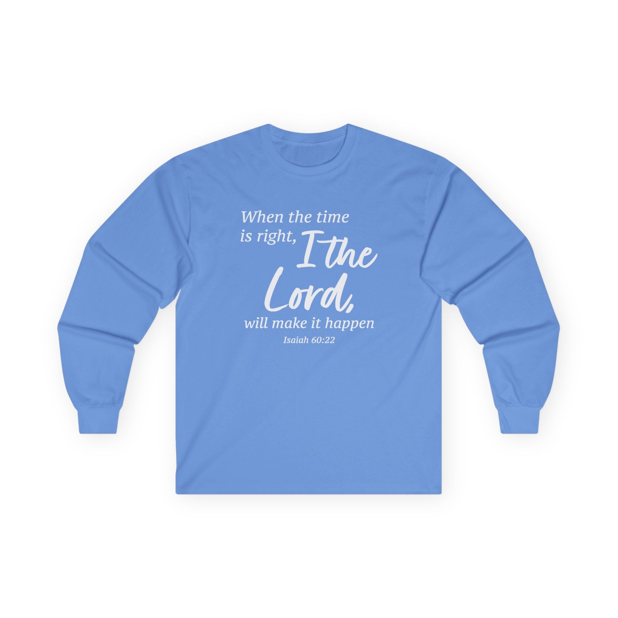 Faith Based Women's Long Sleeve T-Shirt - When The Time Is Right | Long - sleeve by atgodanddesigns