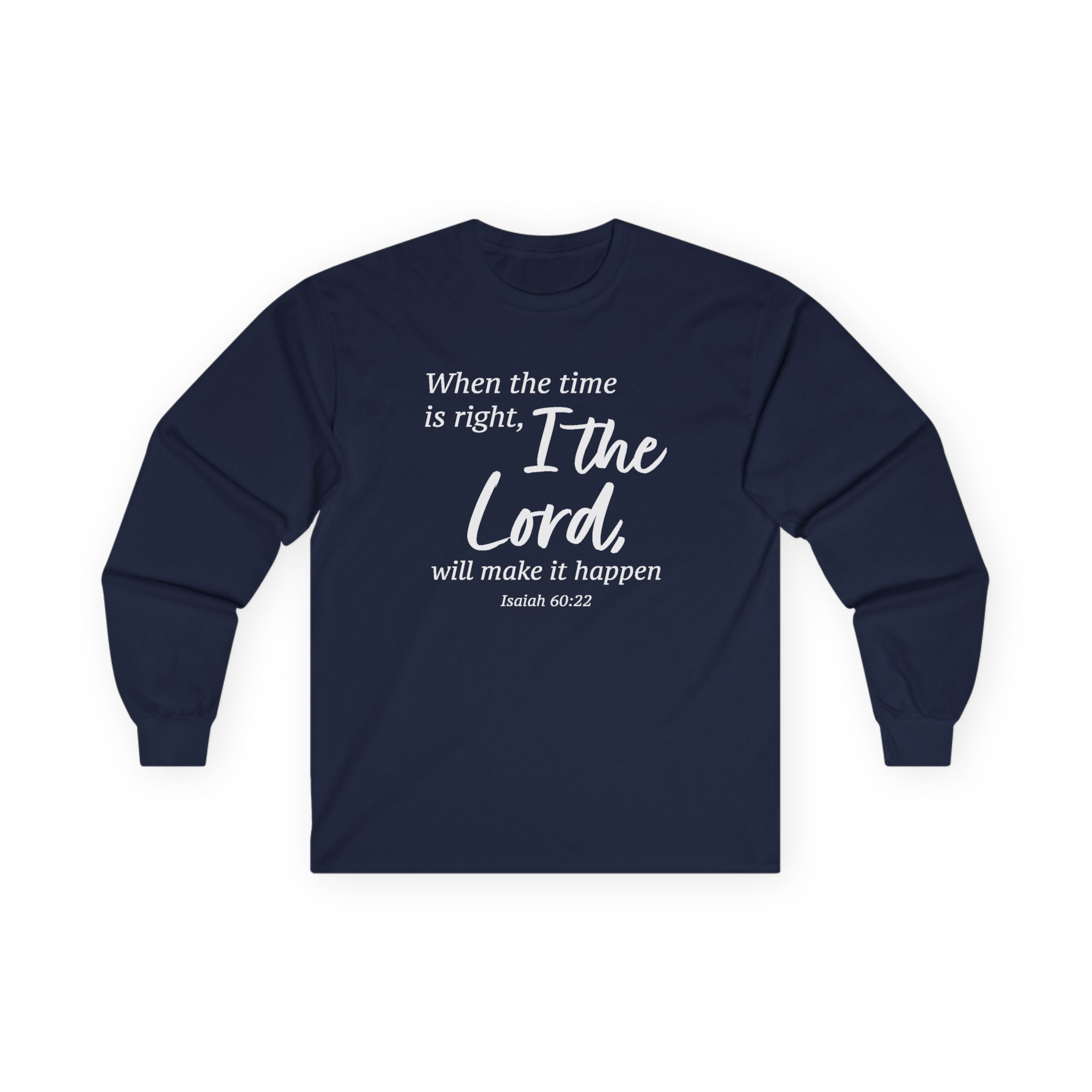Faith Based Women's Long Sleeve T-Shirt - When The Time Is Right | Long - sleeve by atgodanddesigns