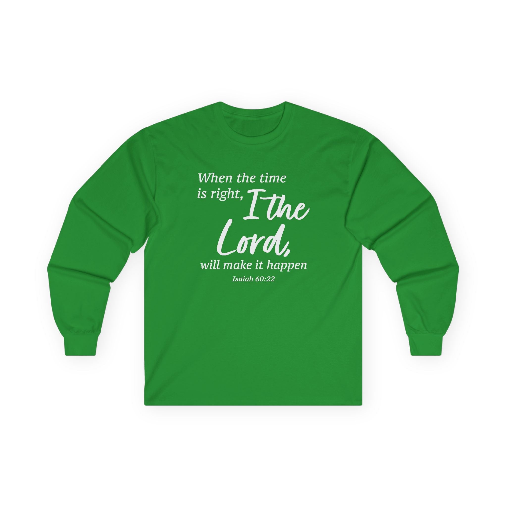 Faith Based Women's Long Sleeve T-Shirt - When The Time Is Right | Long - sleeve by atgodanddesigns