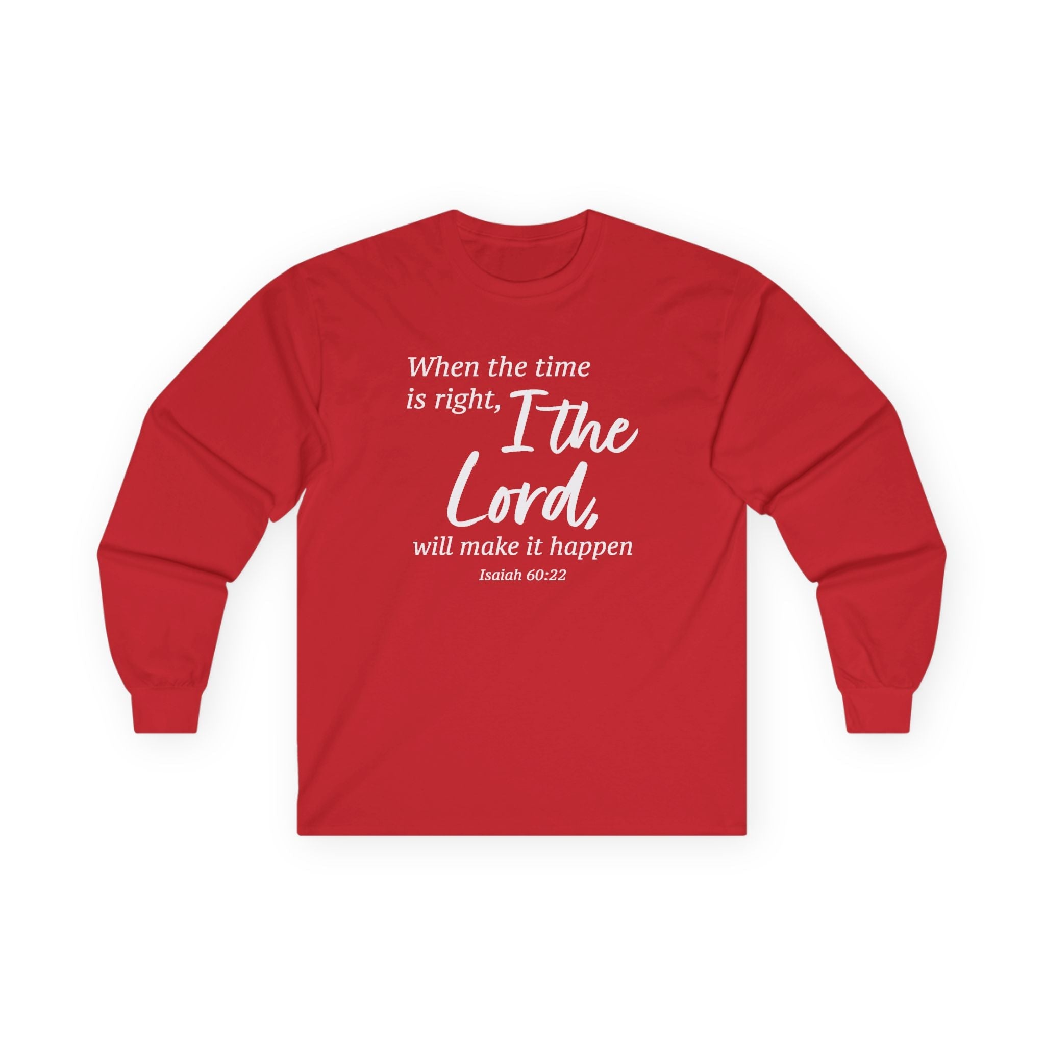 Faith Based Women's Long Sleeve T-Shirt - When The Time Is Right | Long - sleeve by atgodanddesigns