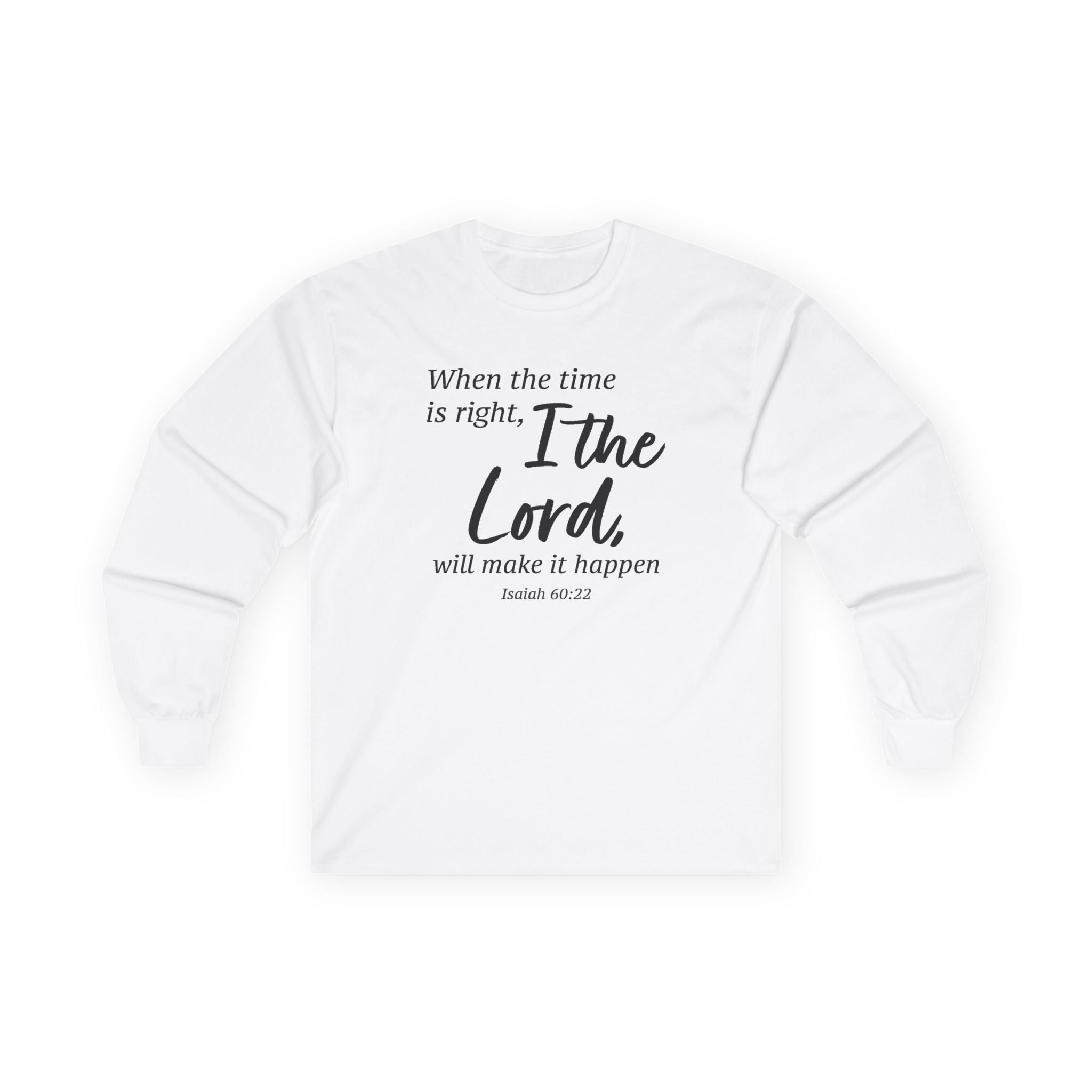 Faith Based Women's Long Sleeve T-Shirt - When The Time Is Right | Long - sleeve by atgodanddesigns