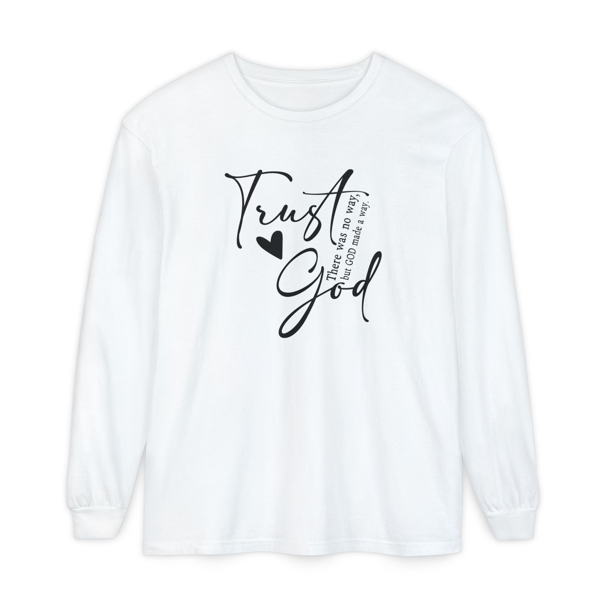 Faith Based Women's Long Sleeve - Trust God | Long - sleeve by atgodanddesigns
