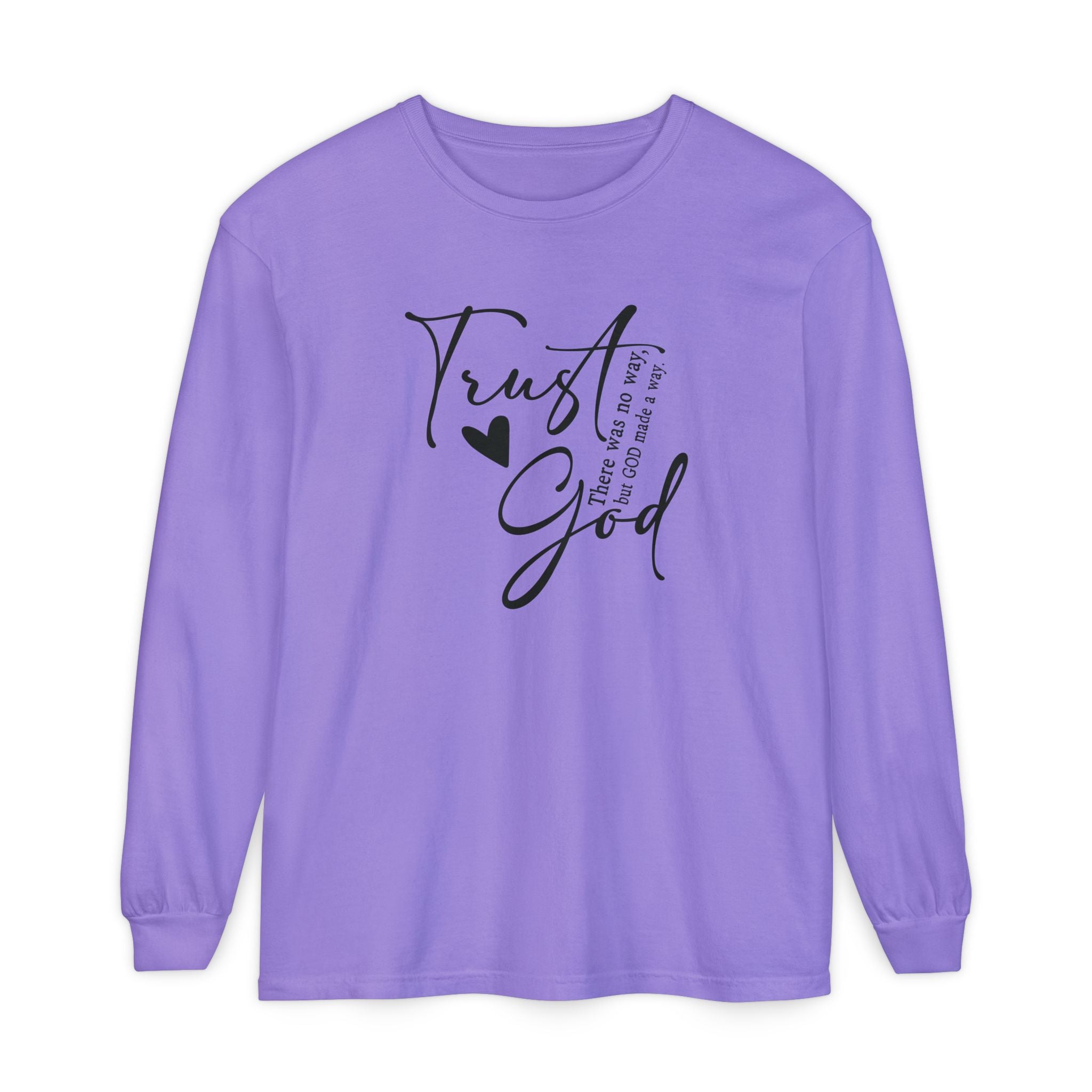Faith Based Women's Long Sleeve - Trust God | Long - sleeve by atgodanddesigns