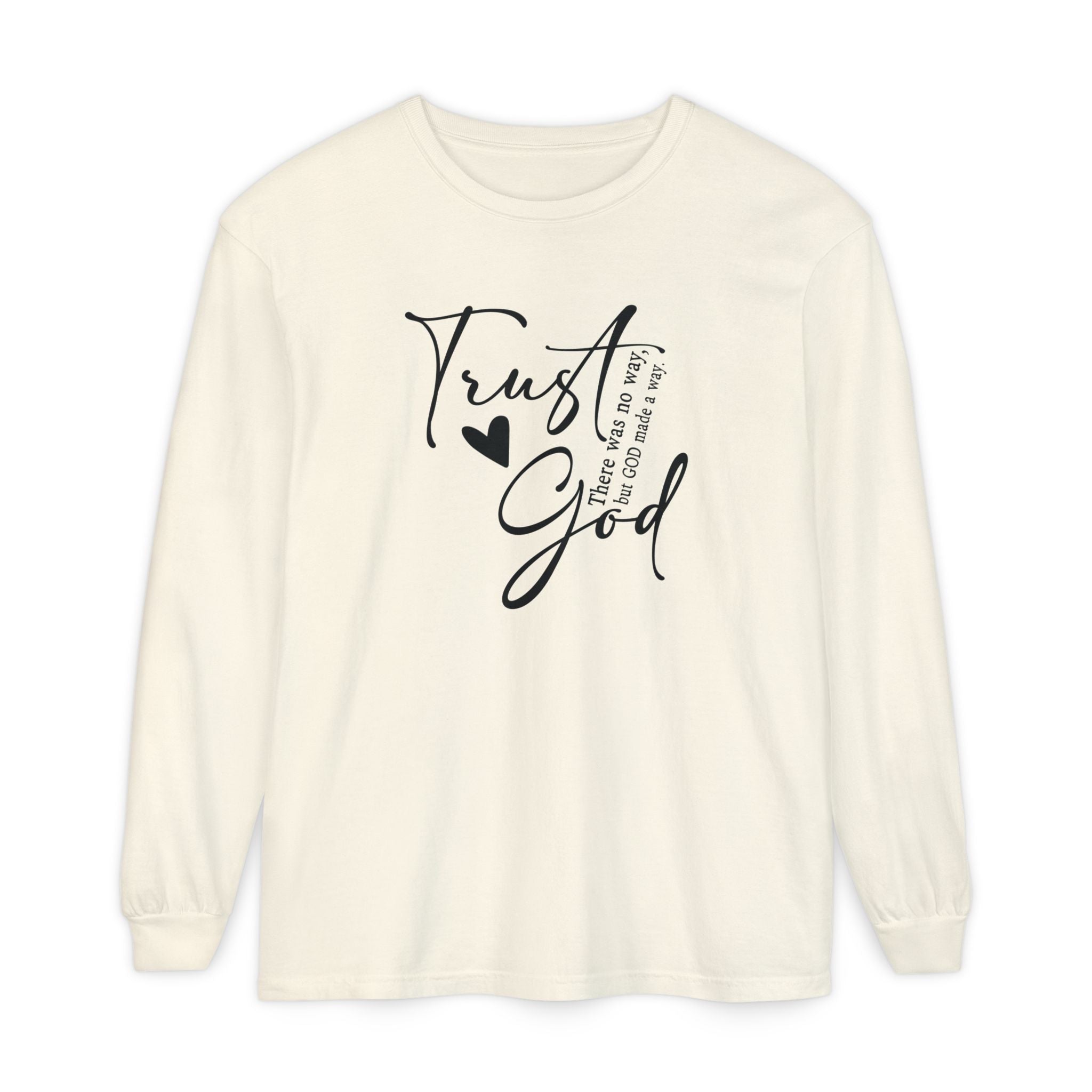Faith Based Women's Long Sleeve - Trust God | Long - sleeve by atgodanddesigns