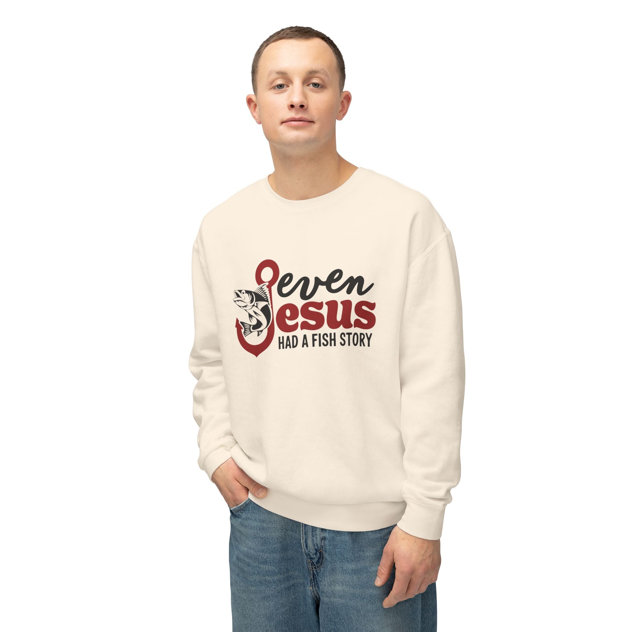 Faith Based Women's Long Sleeves - Even Jesus Had A Fishing Story | Sweatshirt by atgodanddesigns