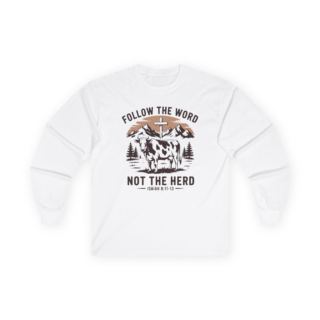 Faith Based Women's Long Sleeves - Follow The Word Not The Herd | Long - sleeve by atgodanddesigns