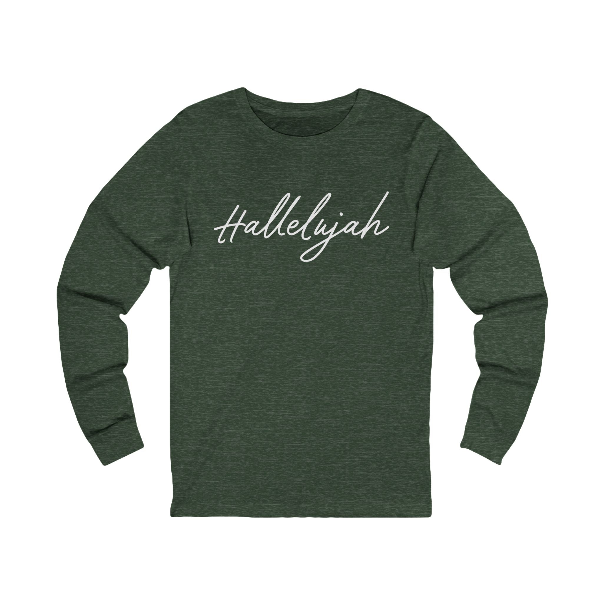 Faith Based Women's Long Sleeves - Hallelujah | Long - sleeve by atgodanddesigns