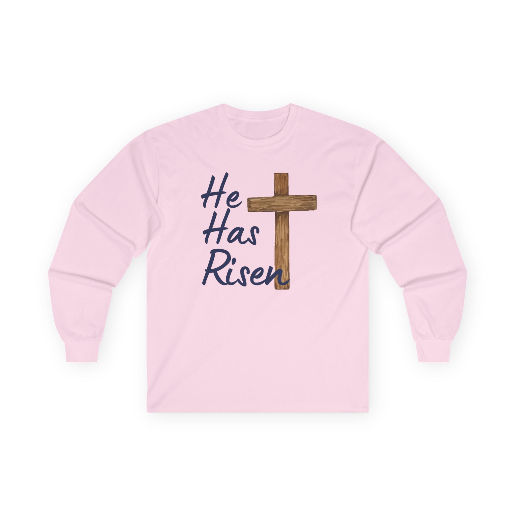 Faith Based Women's Long Sleeves - He Has Risen | Long - sleeve by atgodanddesigns