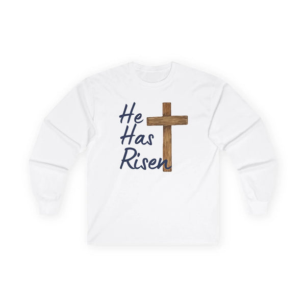 Faith Based Women's Long Sleeves - He Has Risen | Long - sleeve by atgodanddesigns