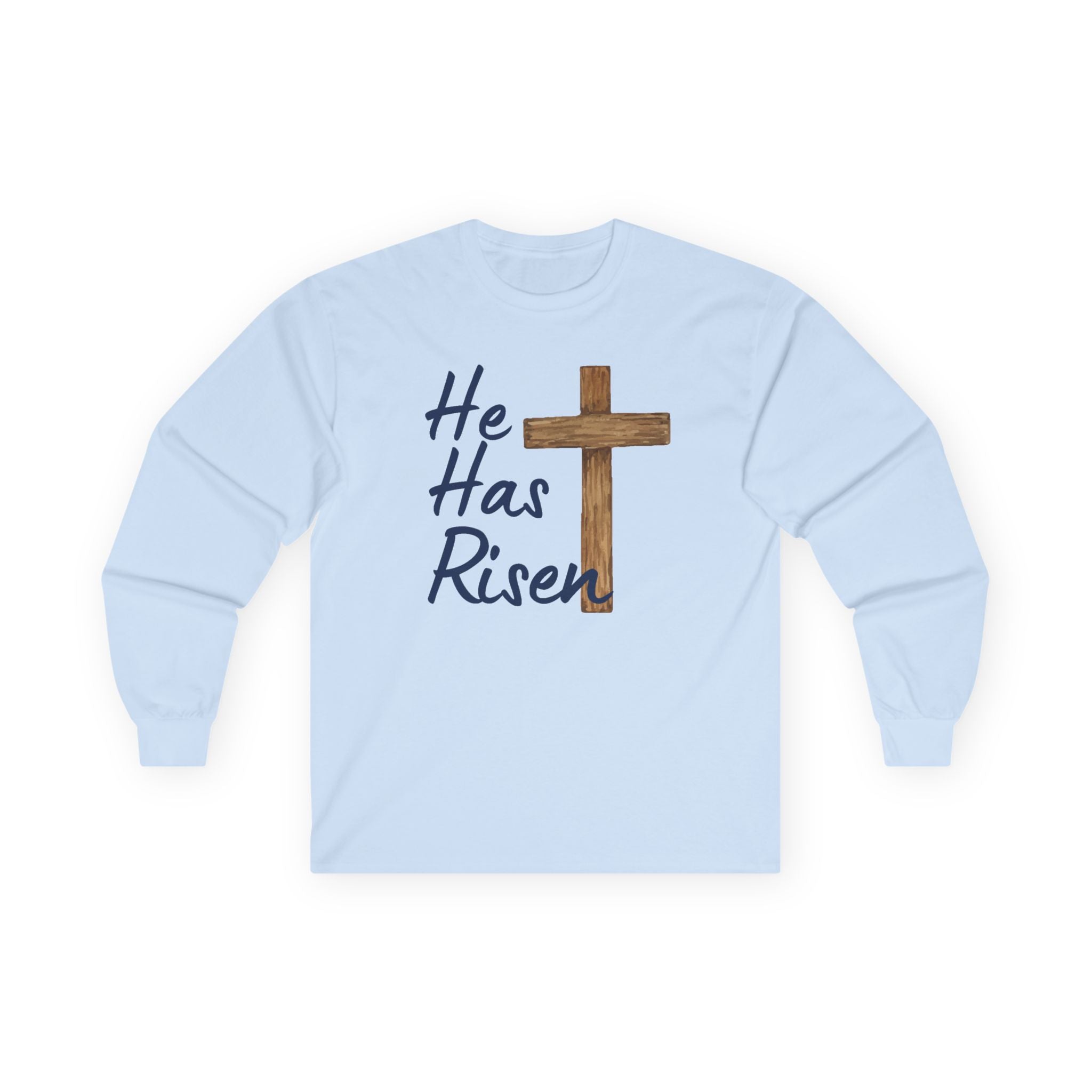 Faith Based Women's Long Sleeves - He Has Risen | Long - sleeve by atgodanddesigns