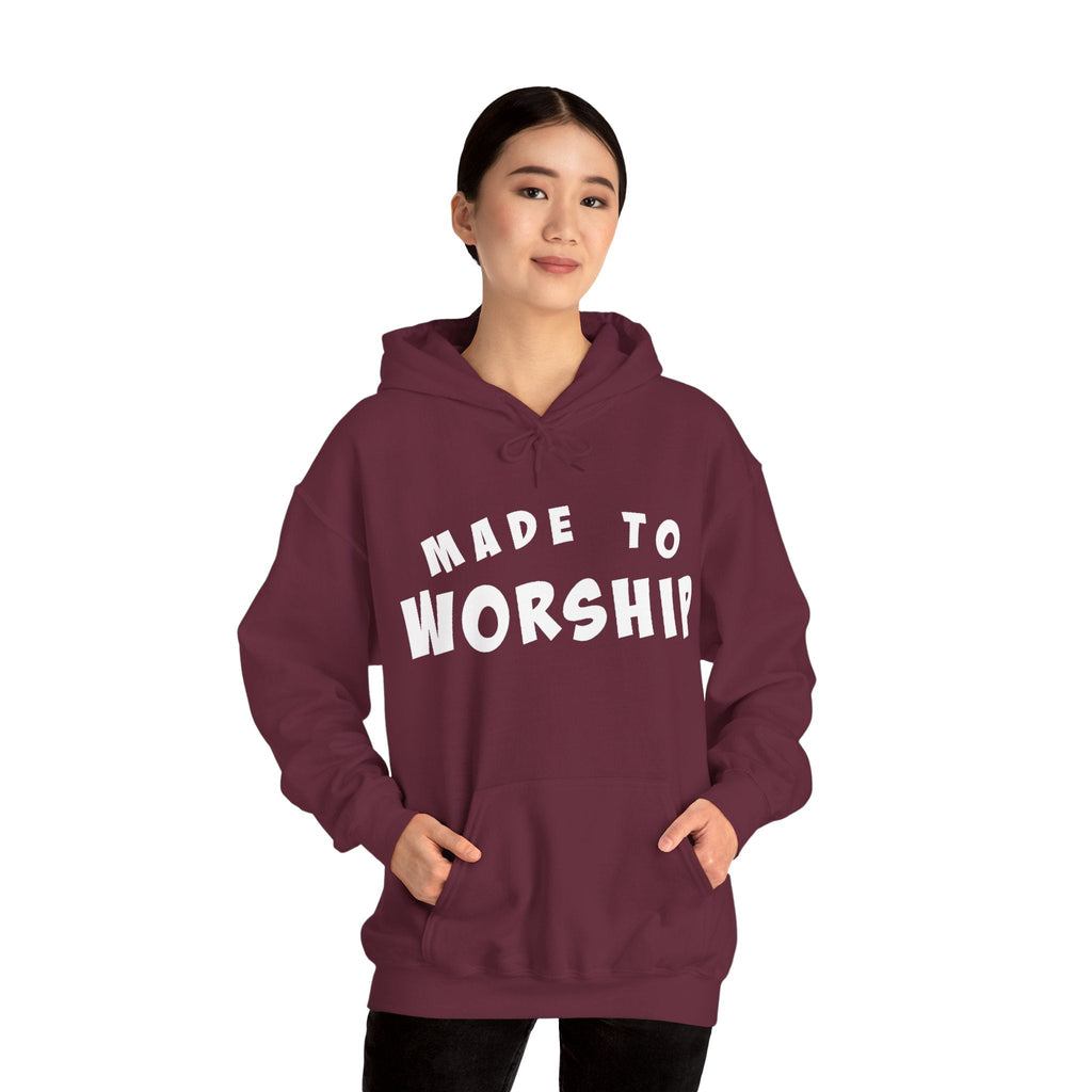Faith - based Women's Pullover Hoodie - Made To Worship | Hoodie by atgodanddesigns