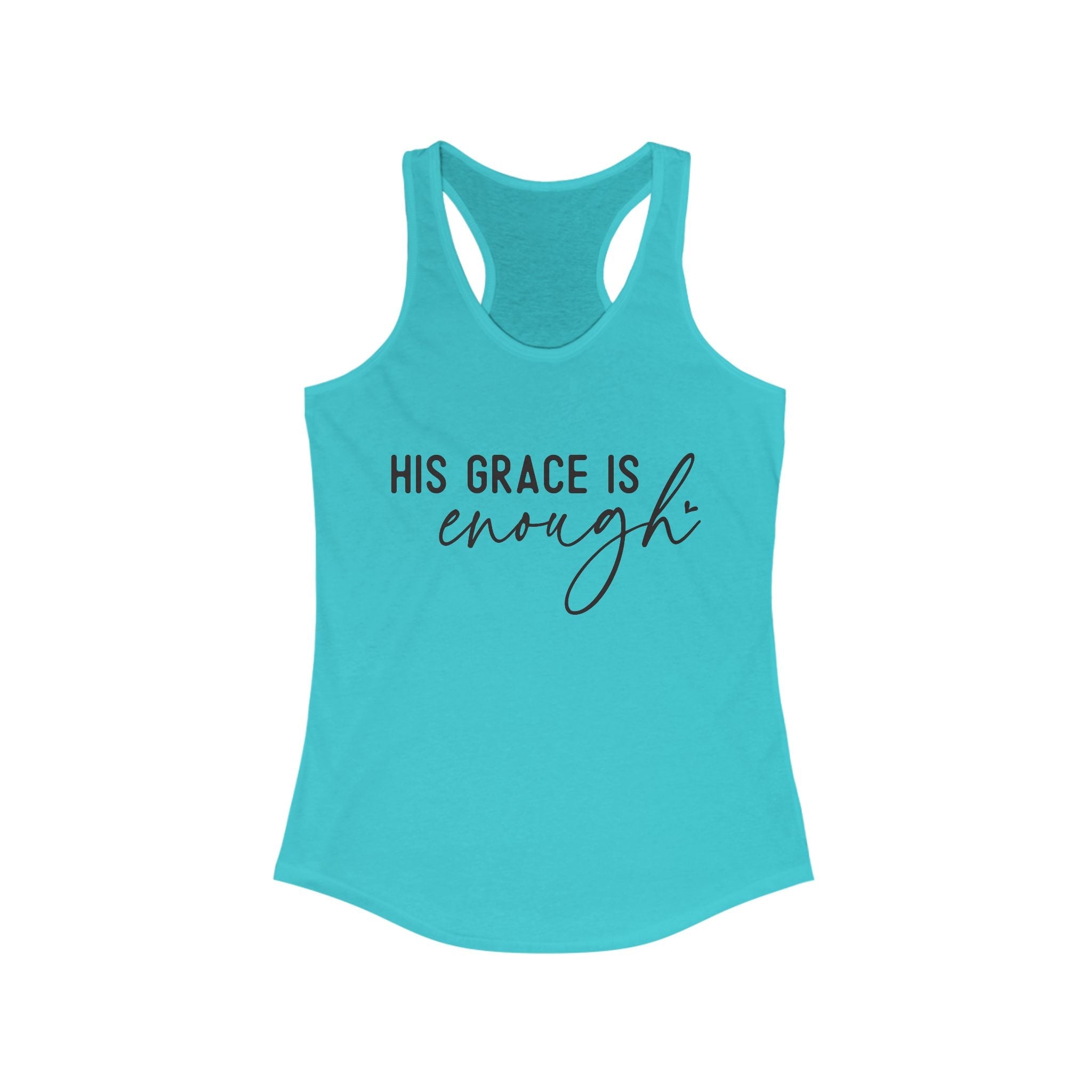 Faith Based Women's Racerback Tank Top - His Grace Is Enough | Tank Top by atgodanddesigns