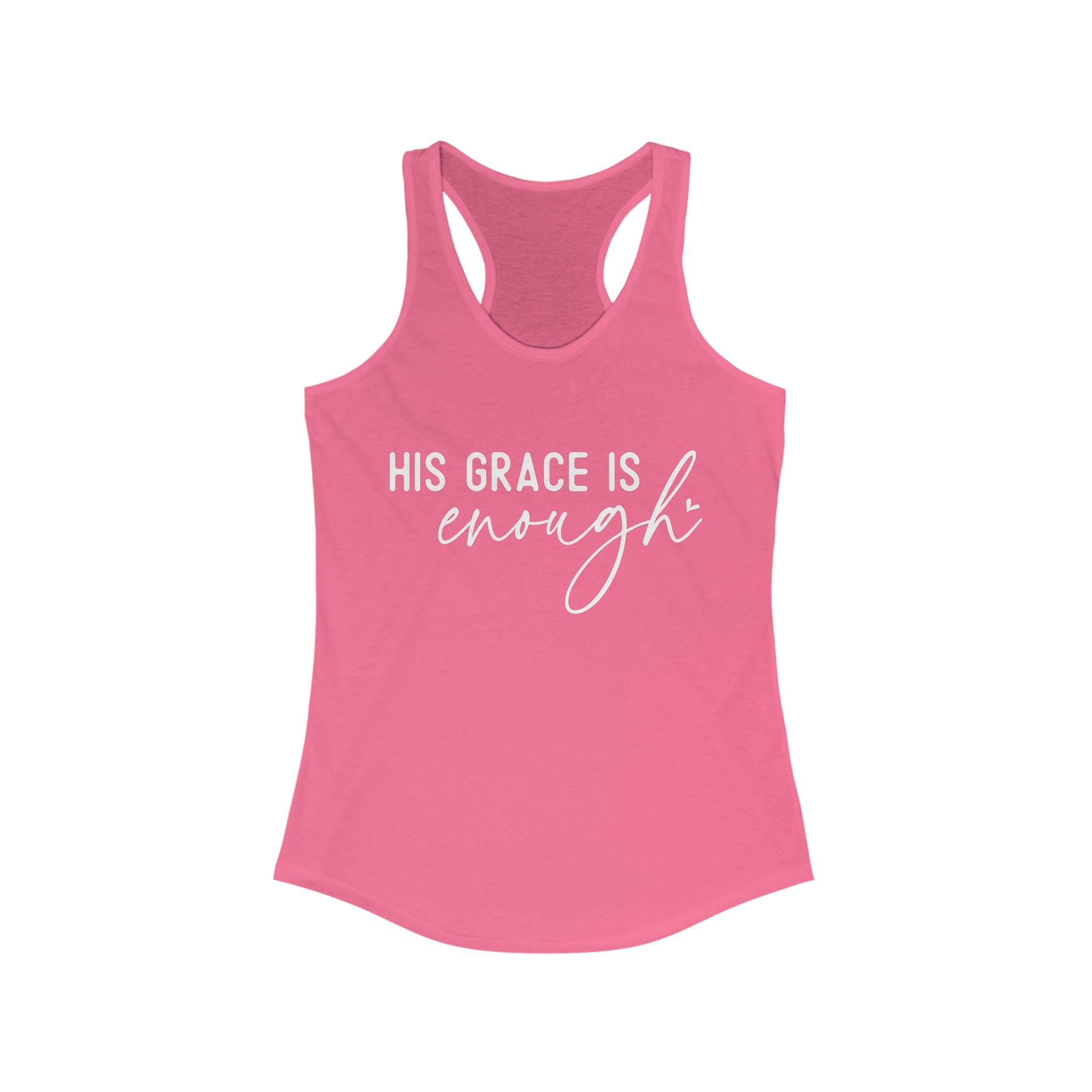 Faith Based Women's Racerback Tank Top - His Grace Is Enough | Tank Top by atgodanddesigns