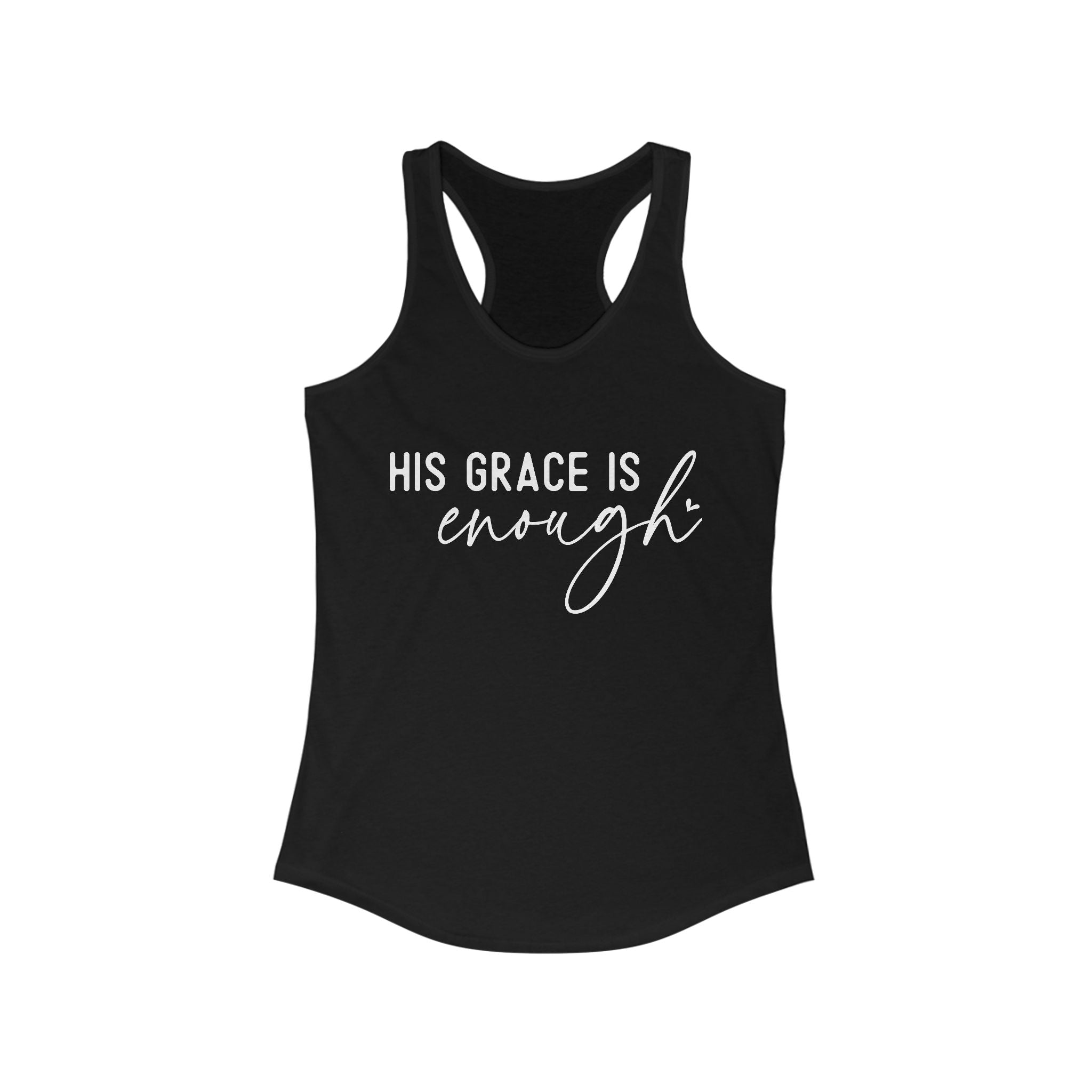 Faith Based Women's Racerback Tank Top - His Grace Is Enough | Tank Top by atgodanddesigns