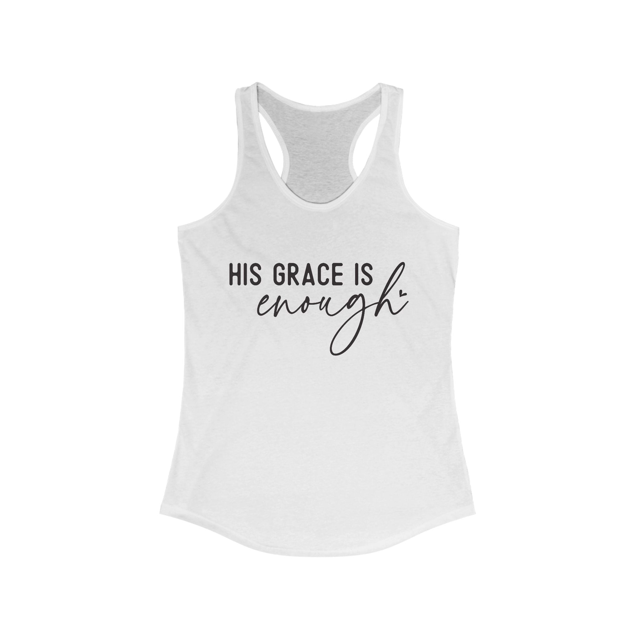 Faith Based Women's Racerback Tank Top - His Grace Is Enough | Tank Top by atgodanddesigns