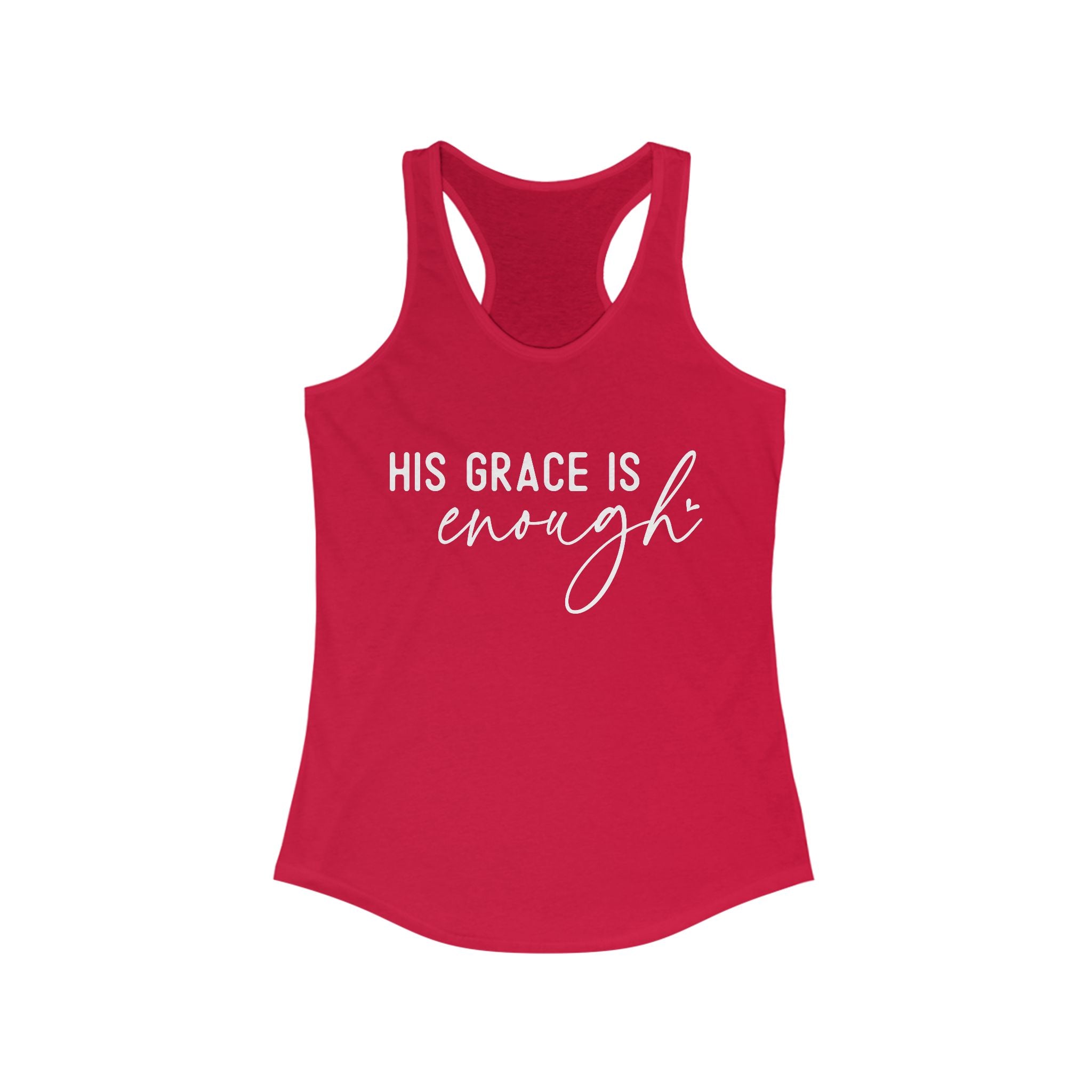 Faith Based Women's Racerback Tank Top - His Grace Is Enough | Tank Top by atgodanddesigns