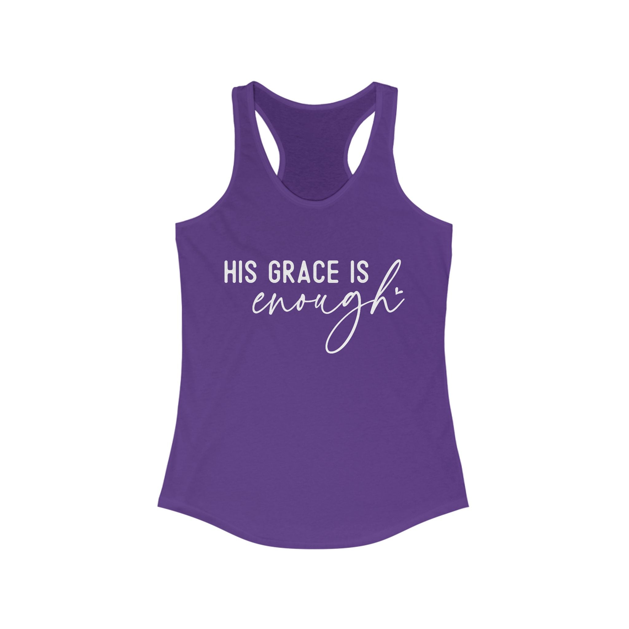 Faith Based Women's Racerback Tank Top - His Grace Is Enough | Tank Top by atgodanddesigns