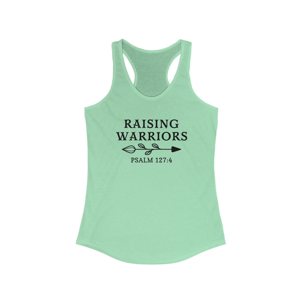 Faith Based Women's Racerback Tank Top - Raising Warriors | Tank Top by atgodanddesigns