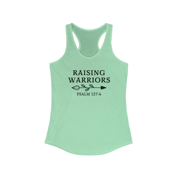 Faith Based Women's Racerback Tank Top - Raising Warriors | Tank Top by atgodanddesigns
